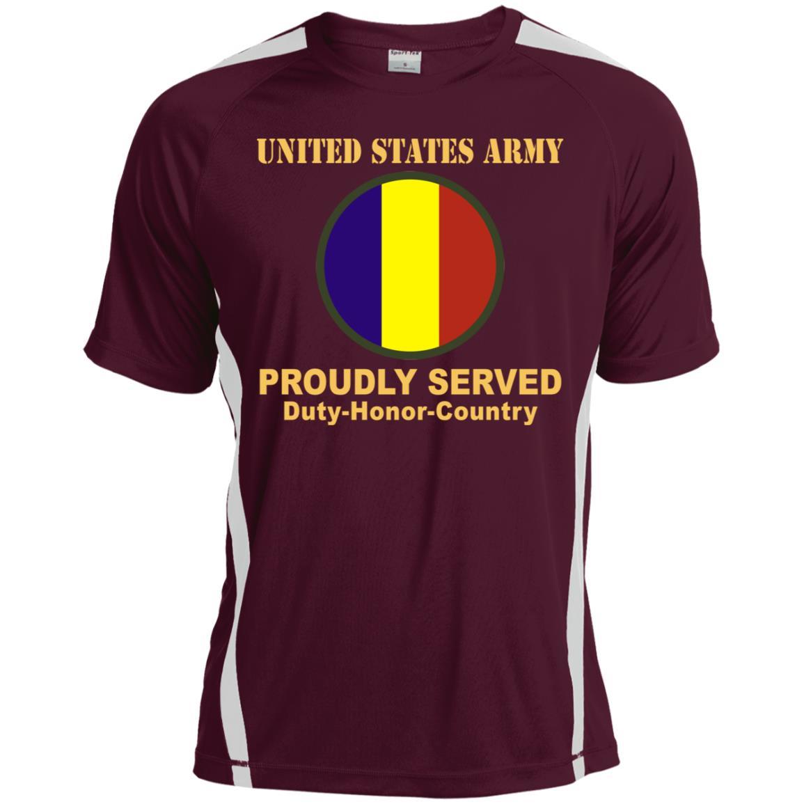 US ARMY TRAINING AND DOCTRINE COMMAND- Proudly Served T-Shirt On Front For Men-TShirt-Army-Veterans Nation