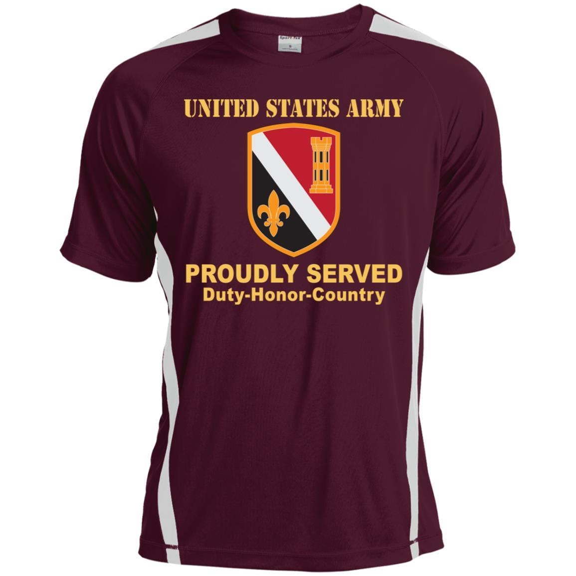 US ARMY 225TH ENGINEER BRIGADE- Proudly Served T-Shirt On Front For Men-TShirt-Army-Veterans Nation