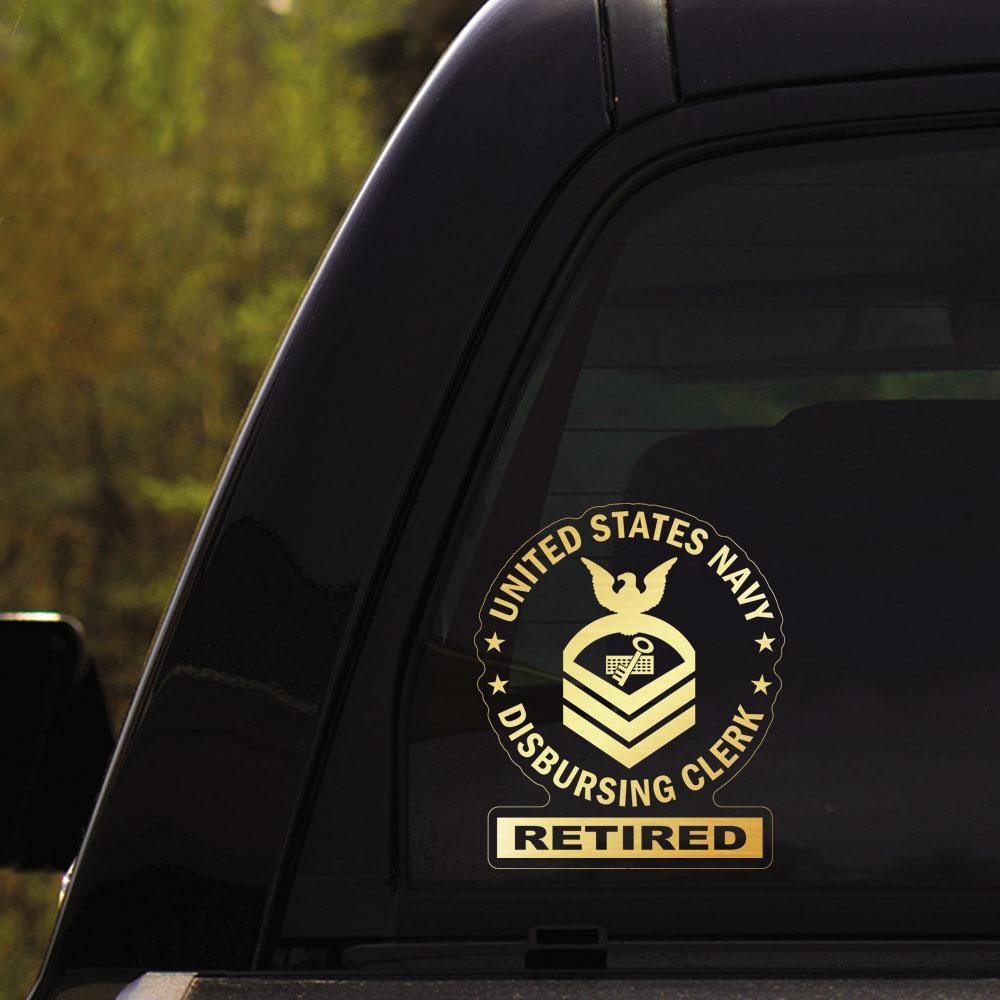 US Navy Disbursing Clerk DK Rating Badges Clear Stickers-Decal-Navy-Rating-Veterans Nation
