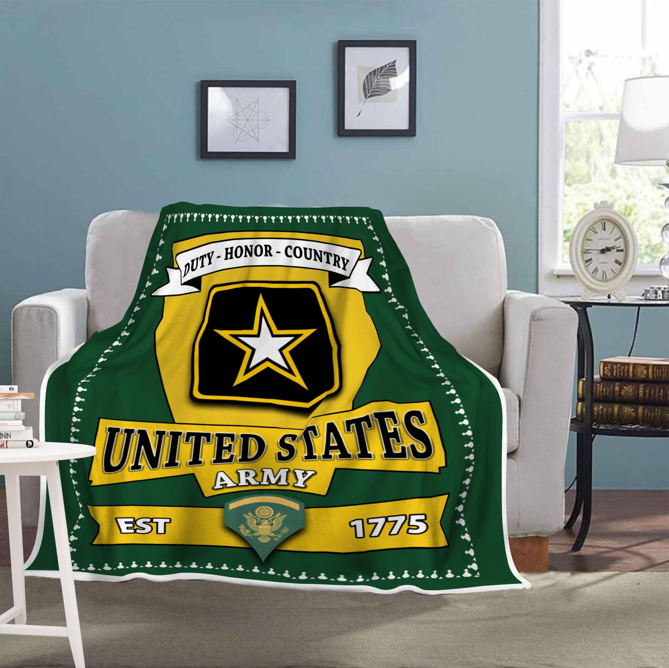 US Army E-5 SPC E5 SP5 Specialist 5 Specialist 2nd Class Blanket Cozy Plush Fleece Blanket - 50x60-Blankets-Army-Ranks-Veterans Nation