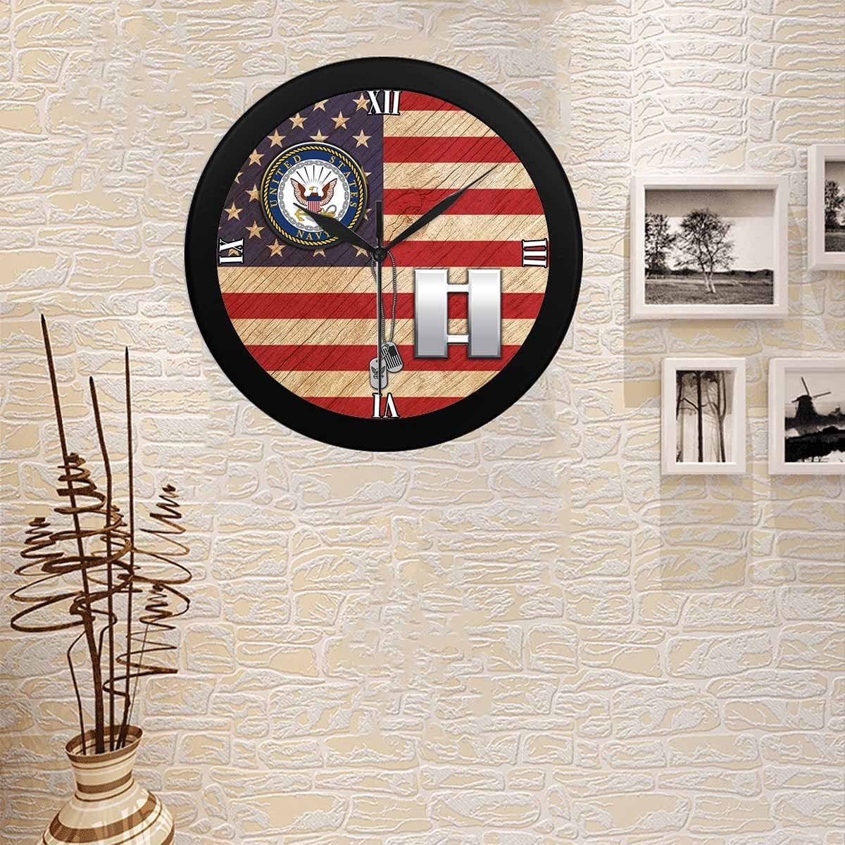 US Navy O-3 Lieutenant O3 LT Junior Officer Wall Clock-WallClocks-Navy-Officer-Veterans Nation