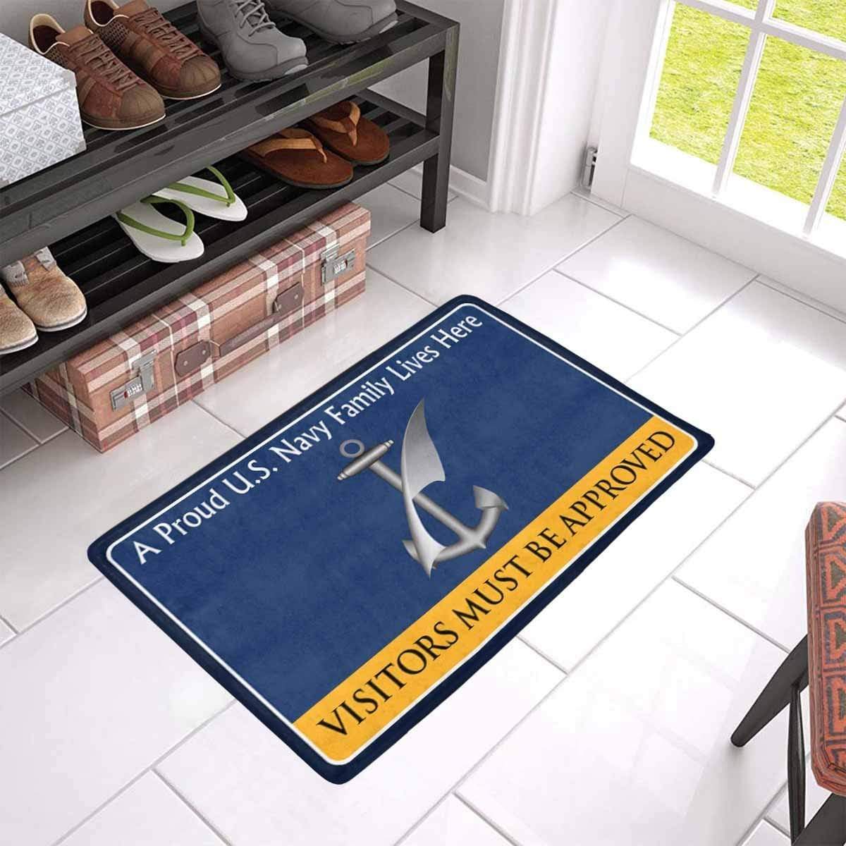 Navy Counselor Navy NC Family Doormat - Visitors must be approved (23,6 inches x 15,7 inches)-Doormat-Navy-Rate-Veterans Nation