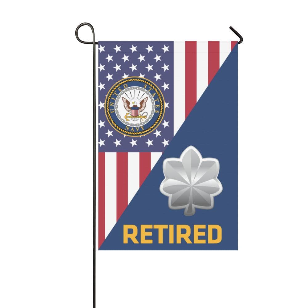 US Navy O-5 Commander O5 CDR Senior Officer Retired Garden Flag/Yard Flag 12 inches x 18 inches Twin-Side Printing-GDFlag-Navy-Officer-Veterans Nation