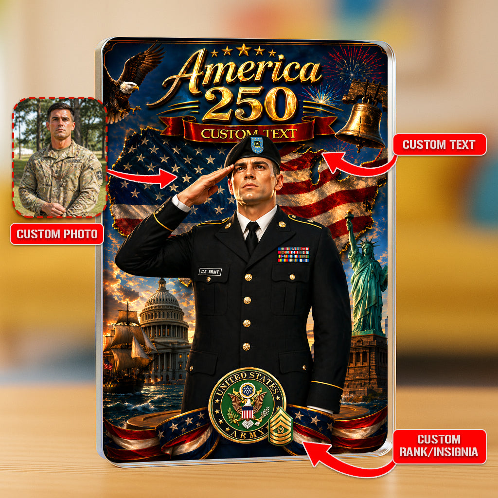 America 250 Custom Army Service Uniform Figure Acrylic Block