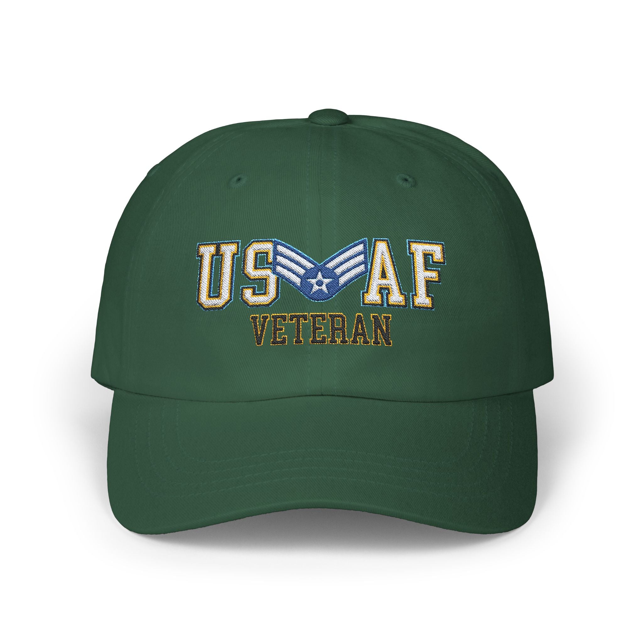 US Air Force E-4 Senior Airman SrA E4 Enlisted Airman Veteran Embroidered Classic Dad Cap