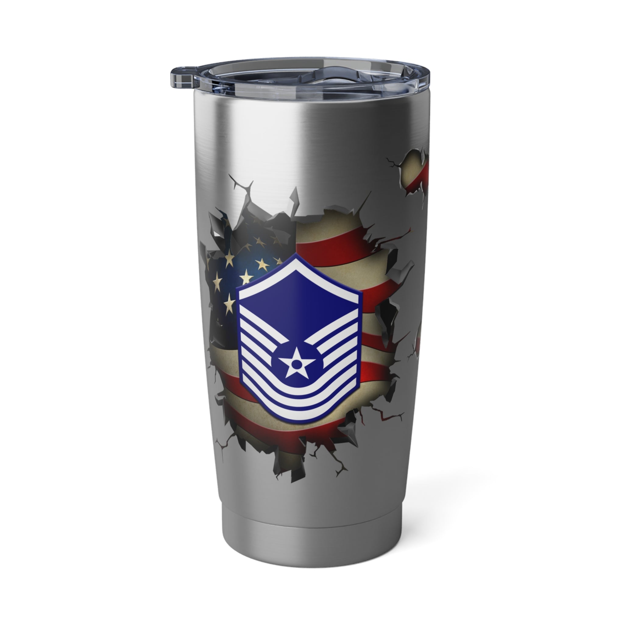 US Air Force E-8 Old Style Rank 3D Break Effect Vagabond 20oz Tumbler