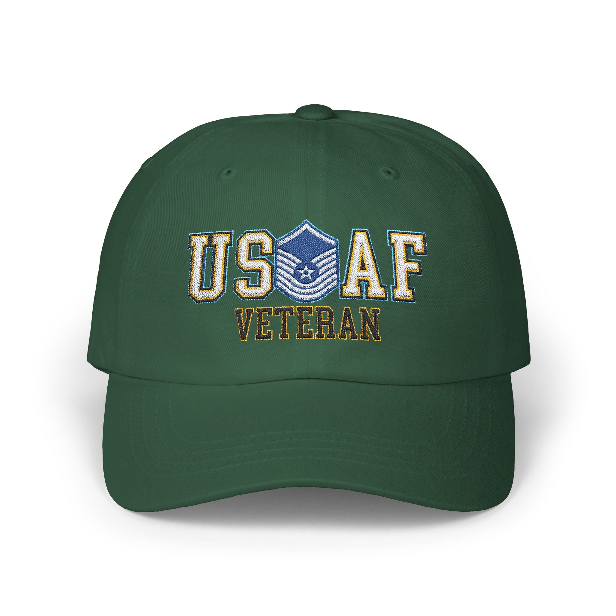 US Air Force E-8 Old Style Veteran Embroidered Classic Dad Cap