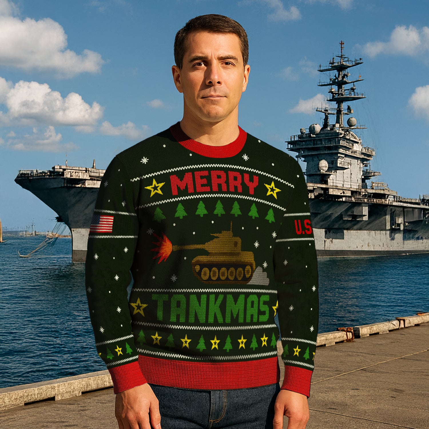 Merry Tankmas Christmas Ugly Christmas Sweater
