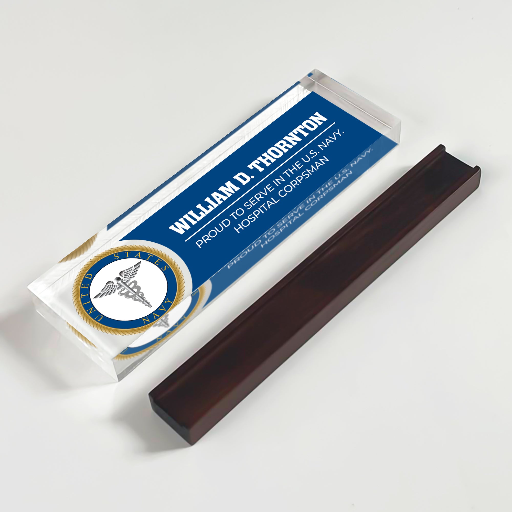 US Navy Custom Acrylic Plaque – Personalized Service Gift