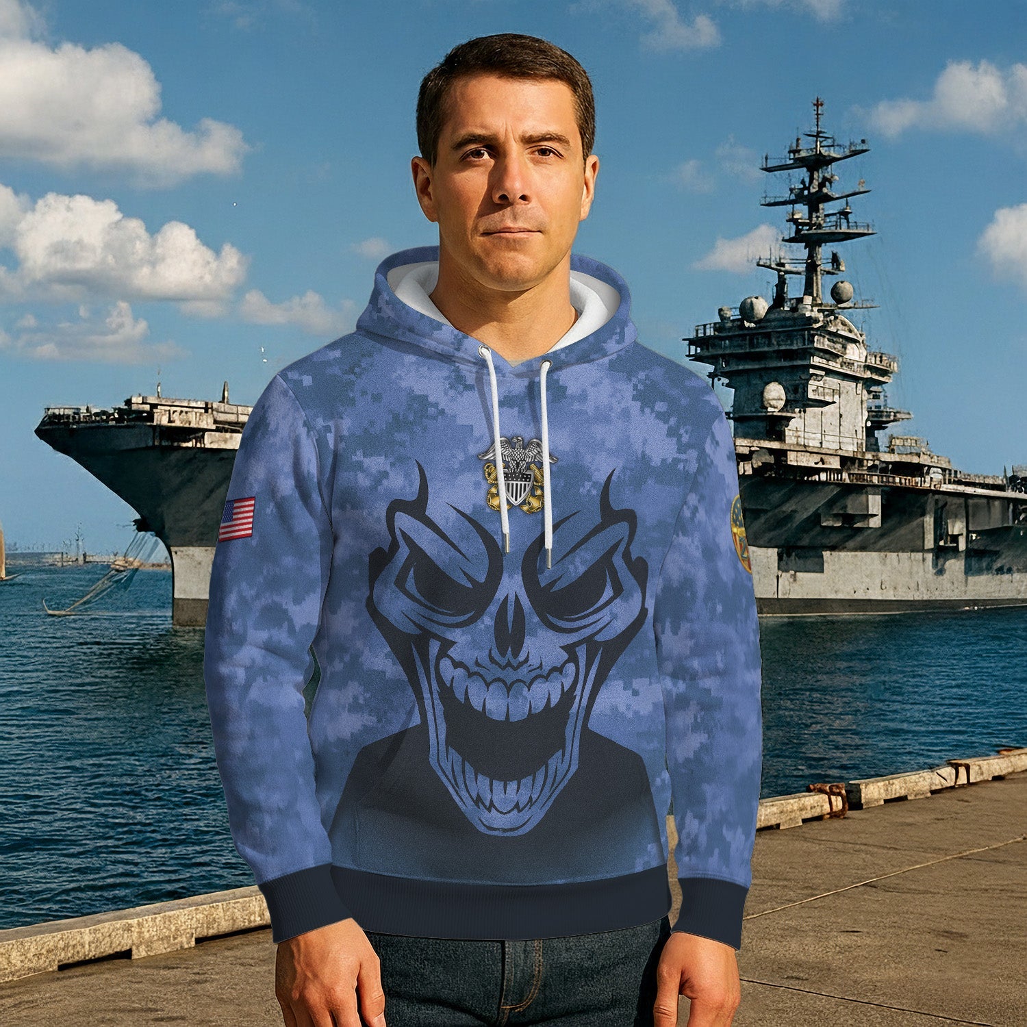 Personalized US Navy 3D All Over Print Hoodie TH3D03