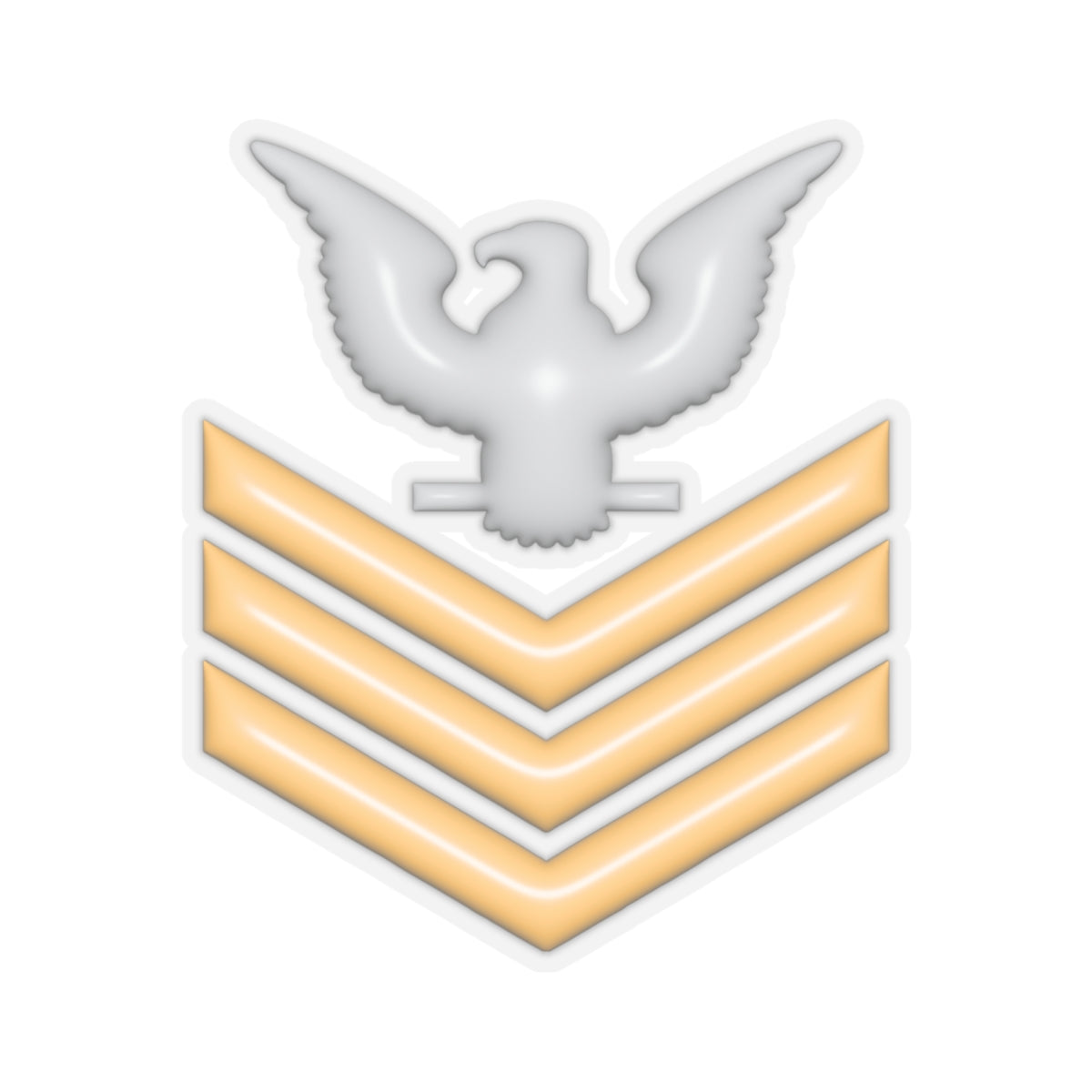 US Navy E-6 Gold Stripe 3D Effect Stickers