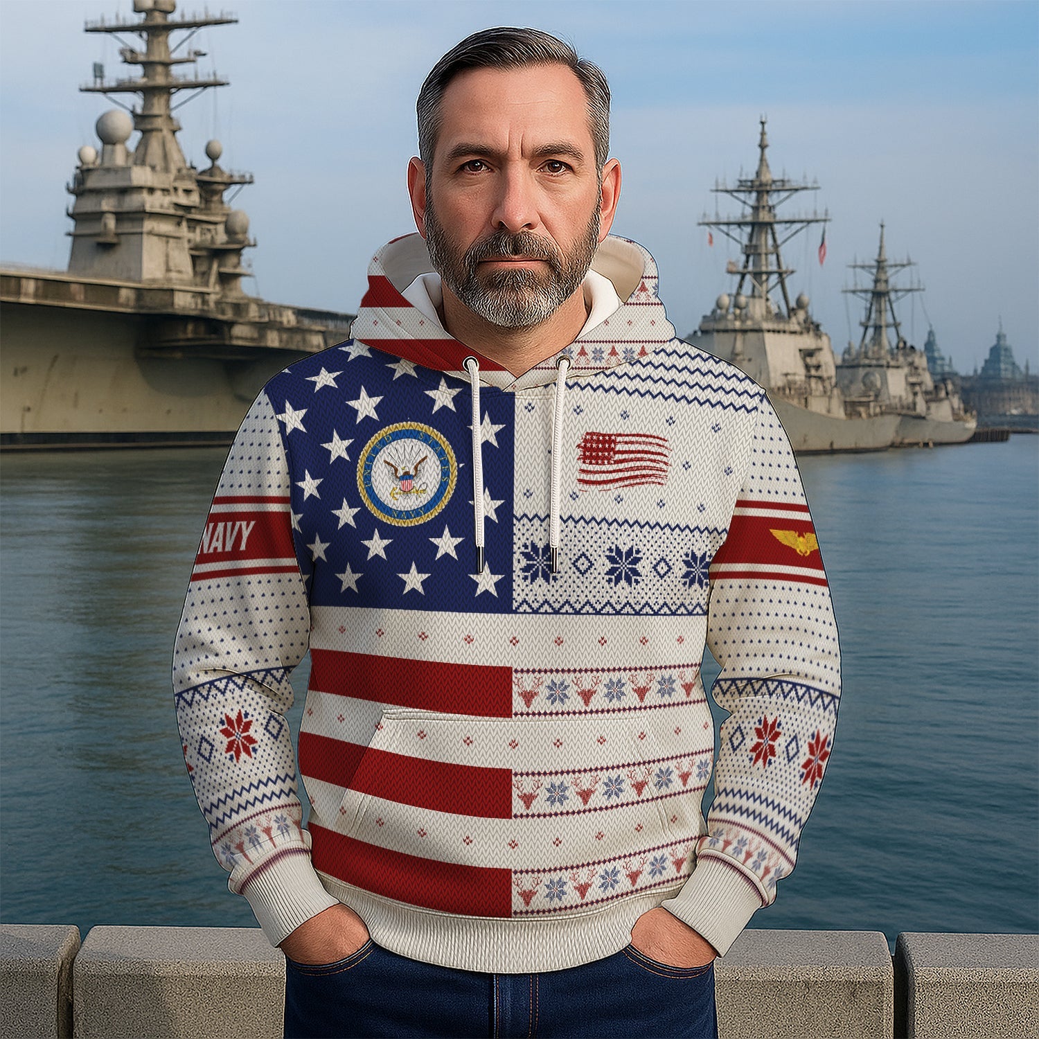 Personalized US Navy Hoodie 3D All Over Print JH3D05