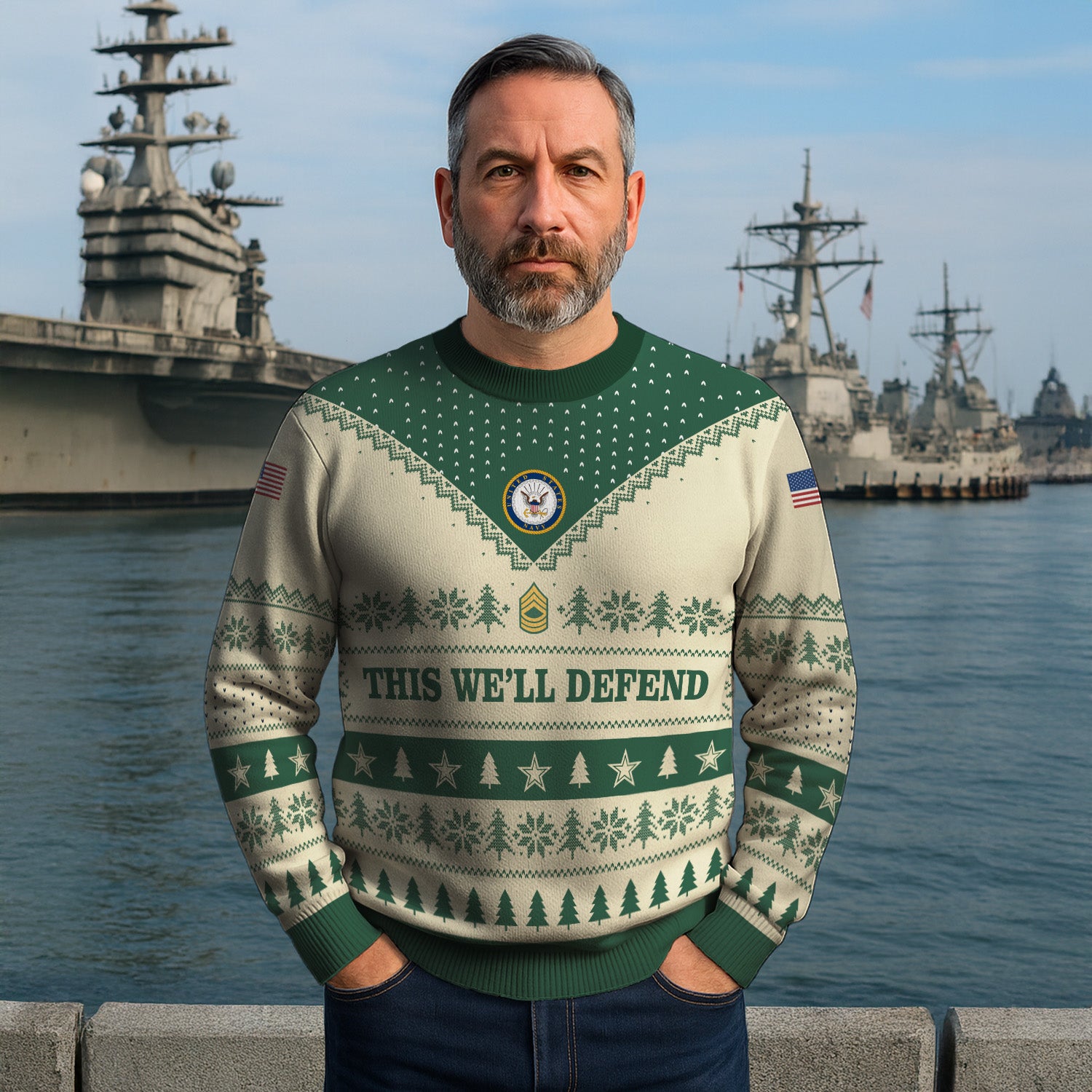 Custom Ranks US Army Ugly Christmas Sweater for Women Men TUST05