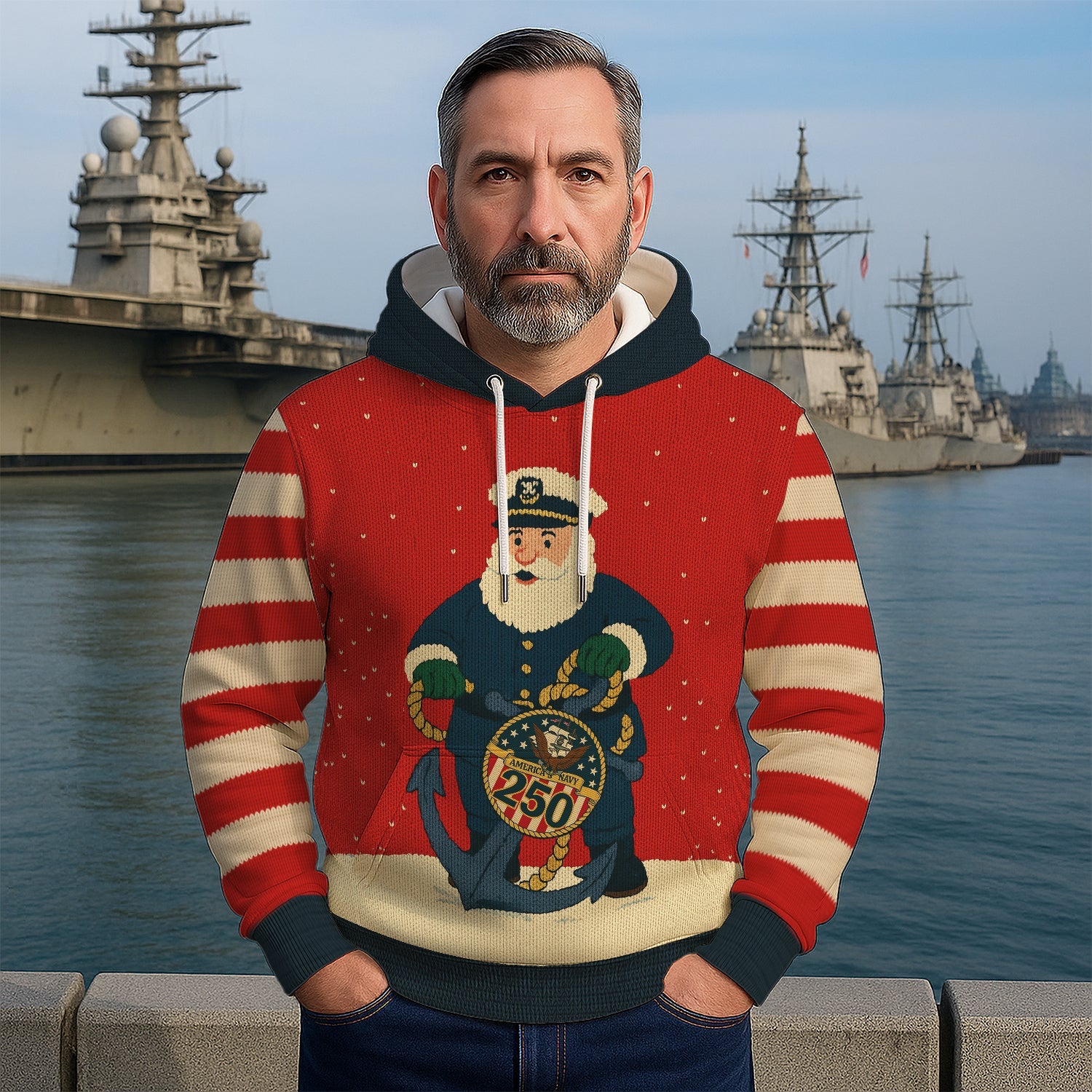 Honoring US Navy 250 Hoodie 3D All Over Print