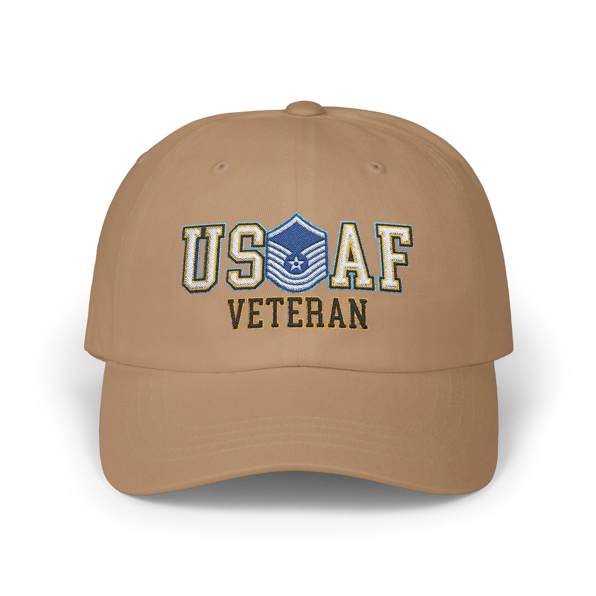 US Air Force E-8 Old Style Veteran Embroidered Classic Dad Cap