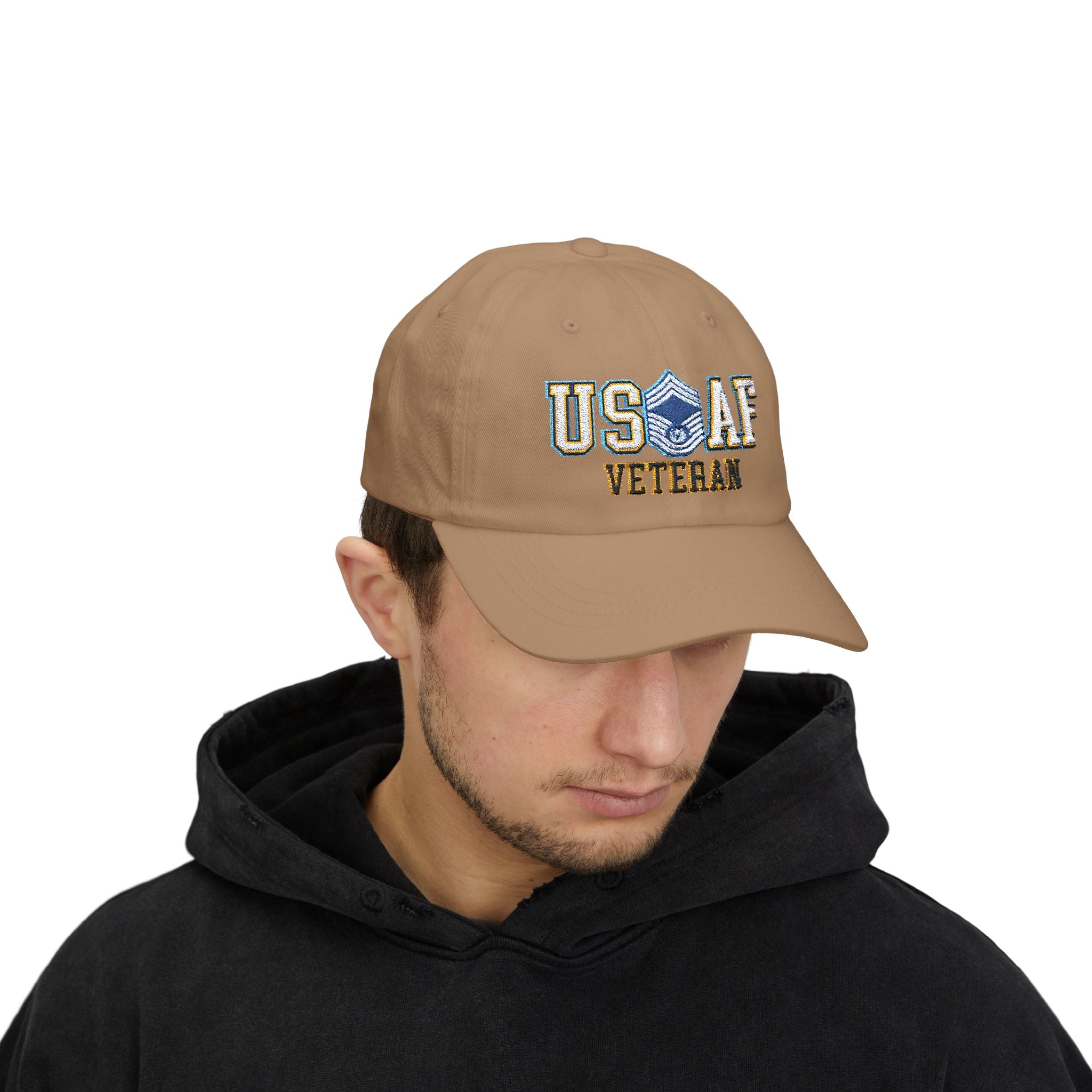 US Air Force E-9 Chief Master Sergeant CMSgt Veteran Embroidered Classic Dad Cap