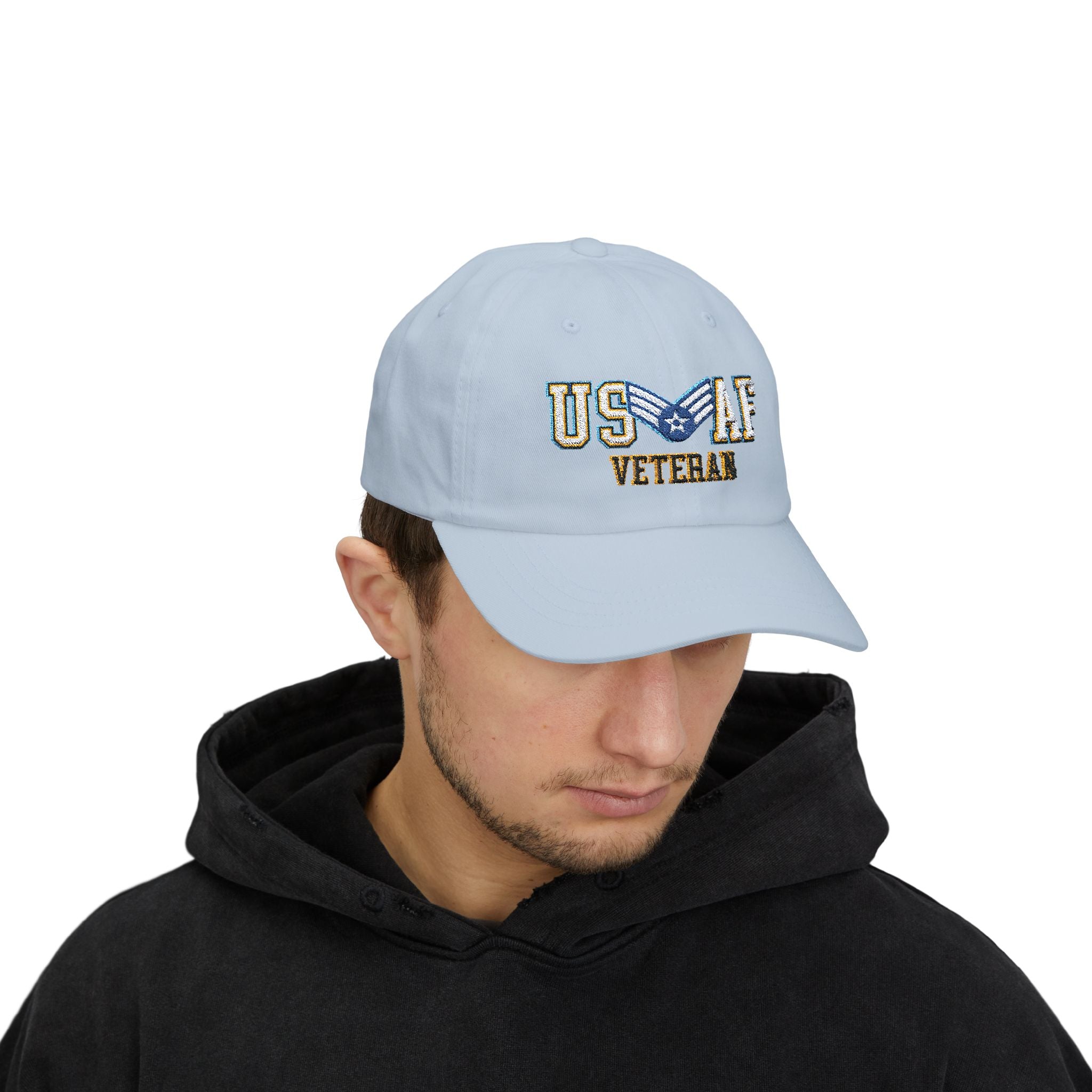 US Air Force E-4 Senior Airman SrA E4 Enlisted Airman Veteran Embroidered Classic Dad Cap