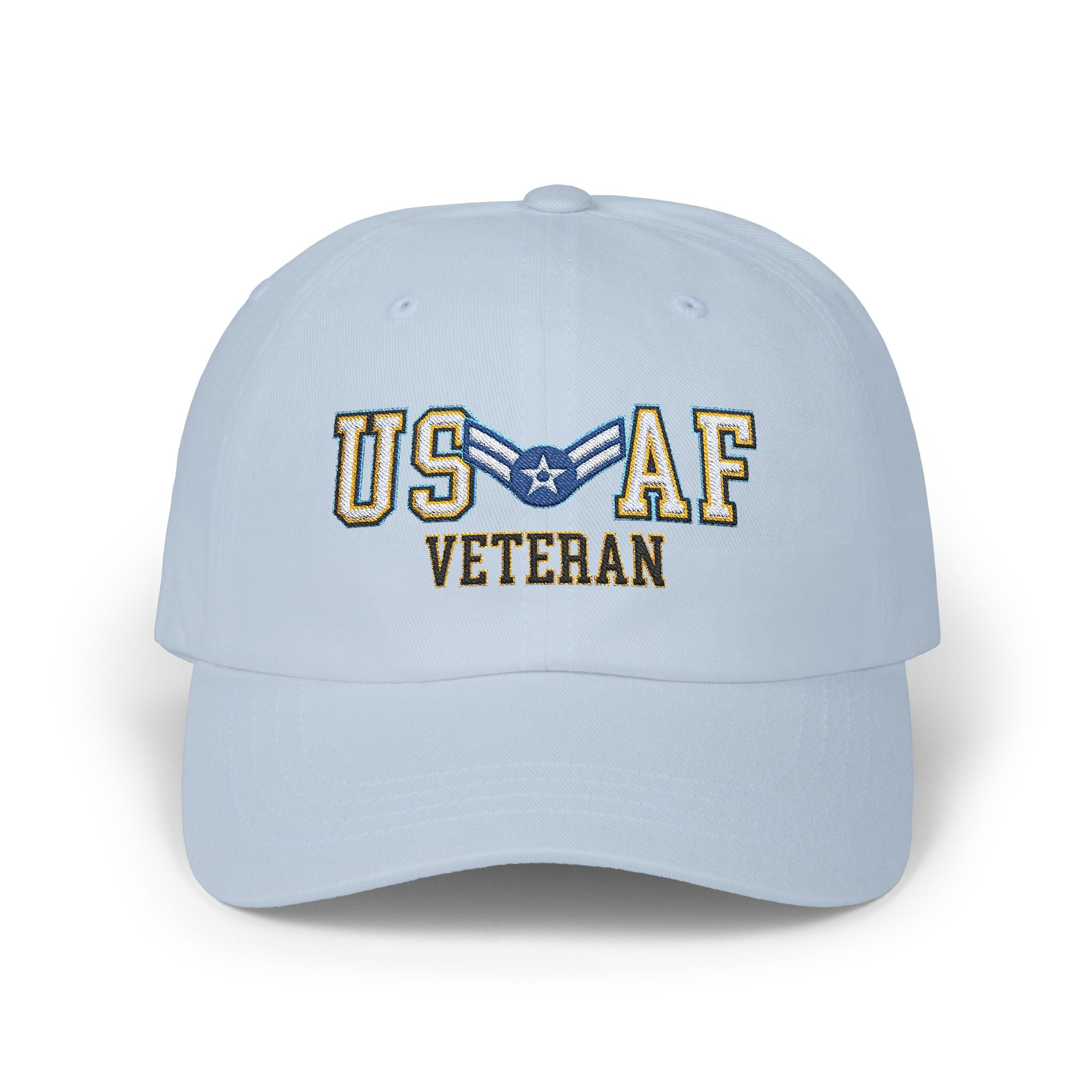 US Air Force E-3 Airman First Class A1C E3 Ranks Enlisted Airman Veteran Embroidered Classic Dad Cap