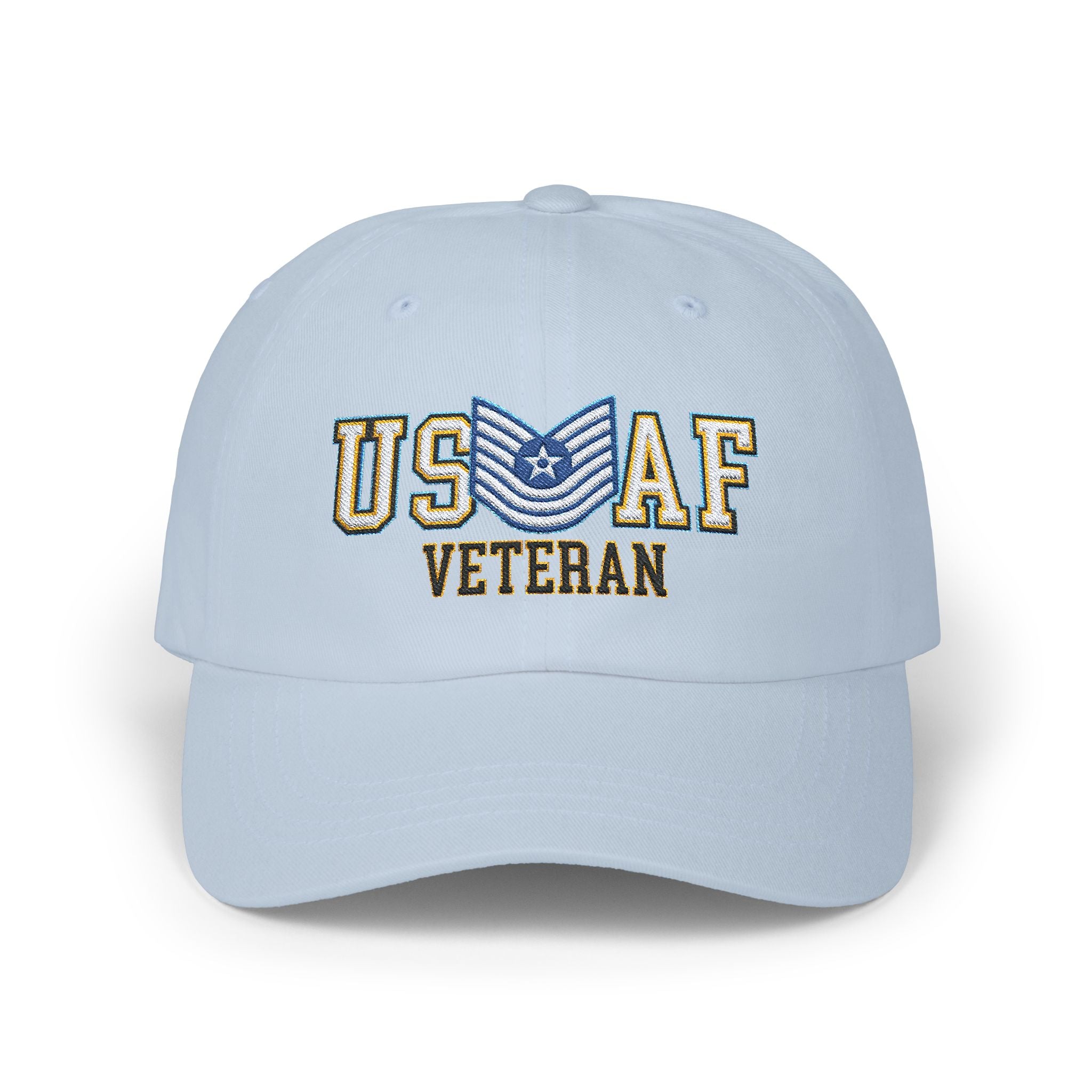 US Air Force E-7 Old Style Veteran Embroidered Classic Dad Cap