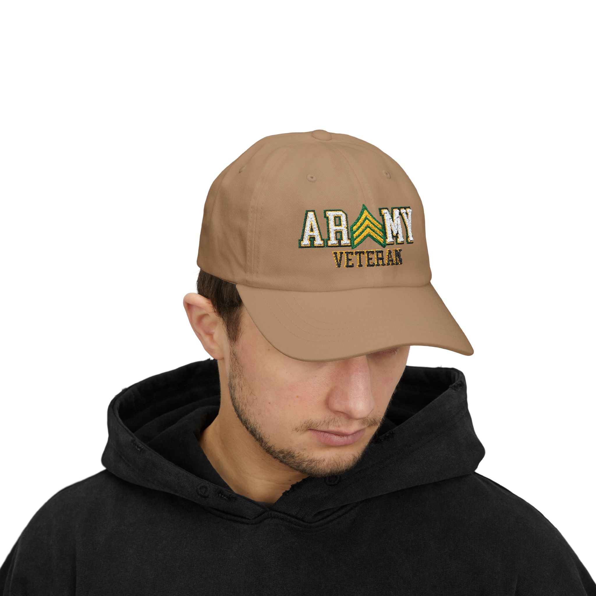 US Army E-5 Sergeant E5 SGT Noncommissioned Officer Veteran Embroidered Classic Dad Cap