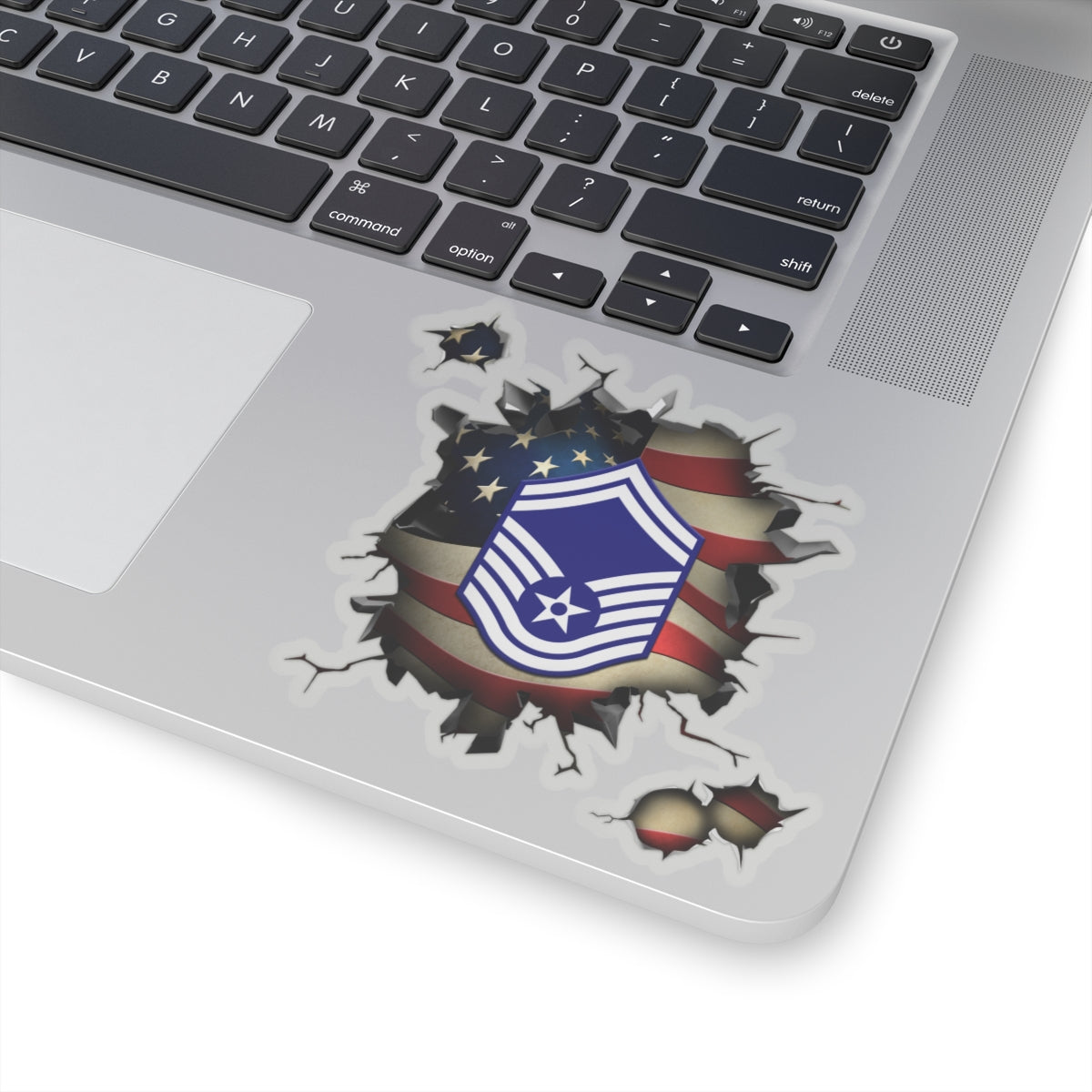 US Air Force E-8 Senior Master Sergeant SMSgt E8 Noncommissioned Officer AF Rank 3D Break Effect Stickers