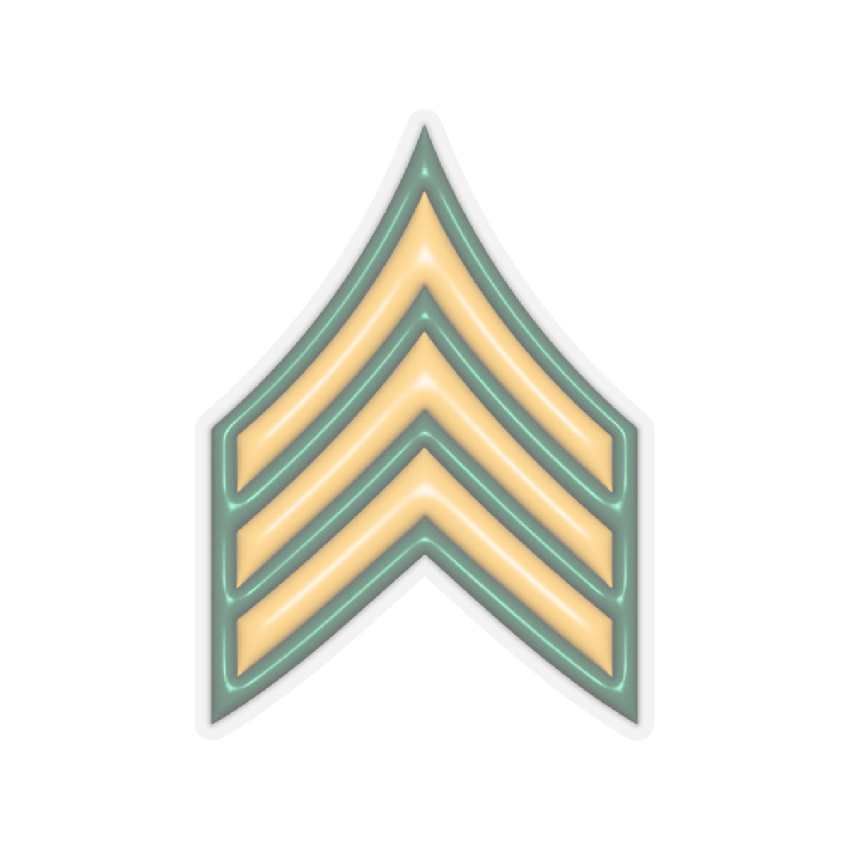 US Army E-5 Sergeant E5 SGT Noncommissioned Officer 3D Effect Stickers