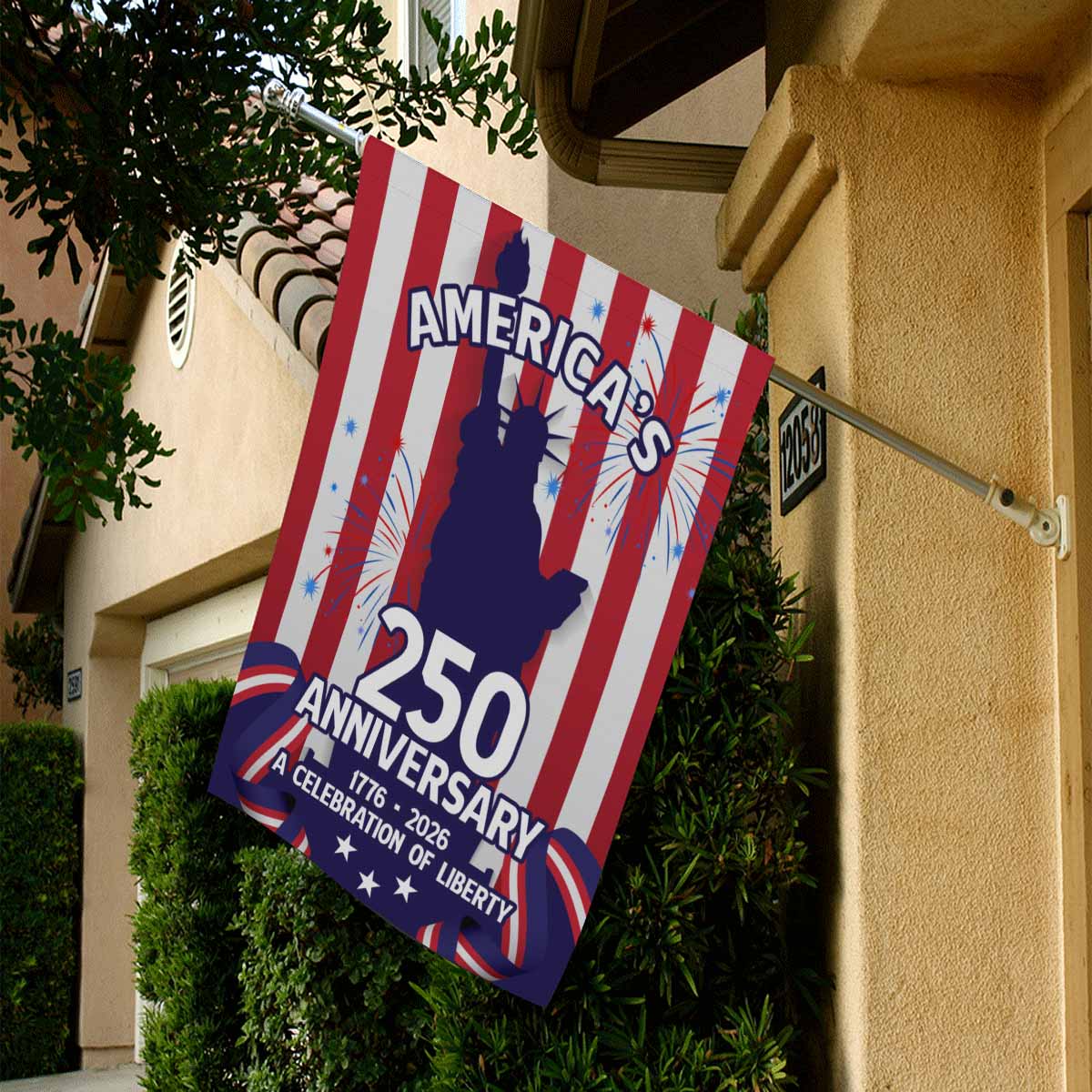 US 250th Anniversary House Flag – 250 Years of Freedom Liberty Decor