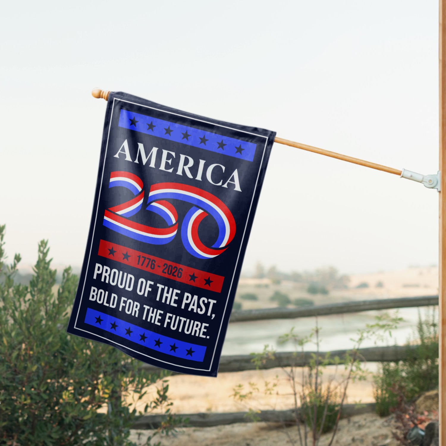 America 250 1776 - 2026 Proud Of The Past House Flag 28''x40'' Twin-Side Printing