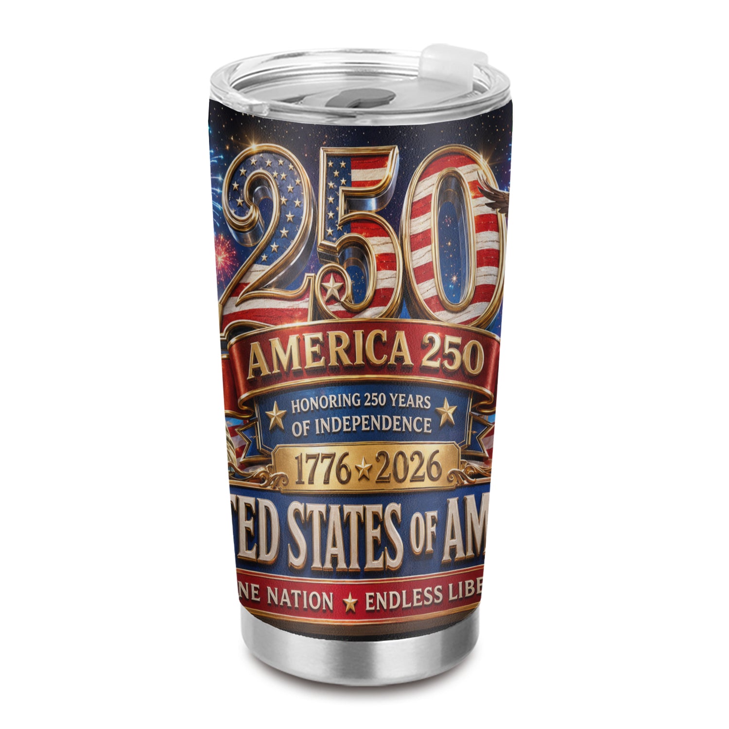 America 250 Independence Celebration 20oz Tumbler Patriotic Gift