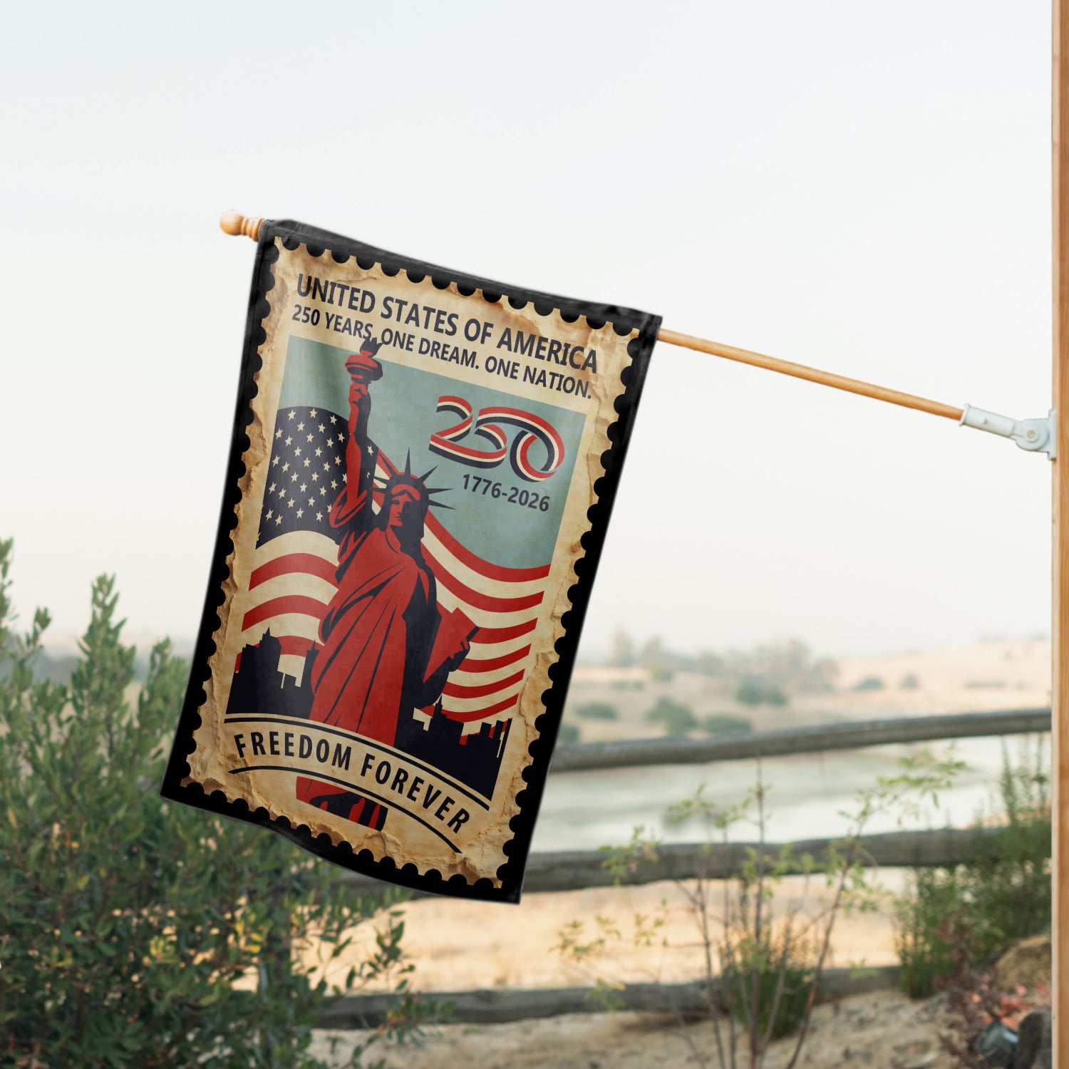 250 Years One Dream, One Nation Freedom Forever House Flag 28''x40'' Twin-Side Printing
