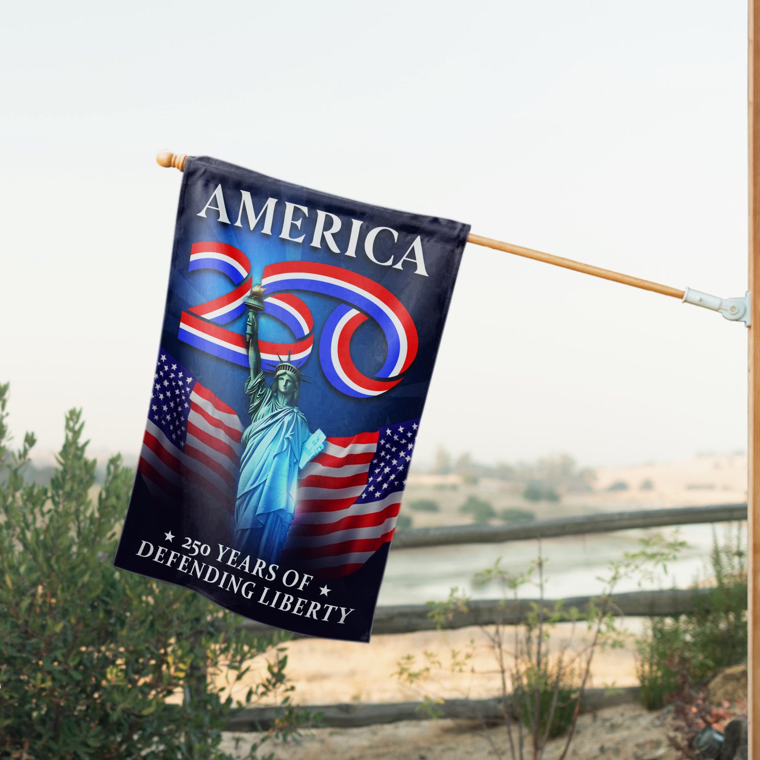 America 250 Year Of Defending Liberty House Flag 28''x40'' Twin-Side Printing