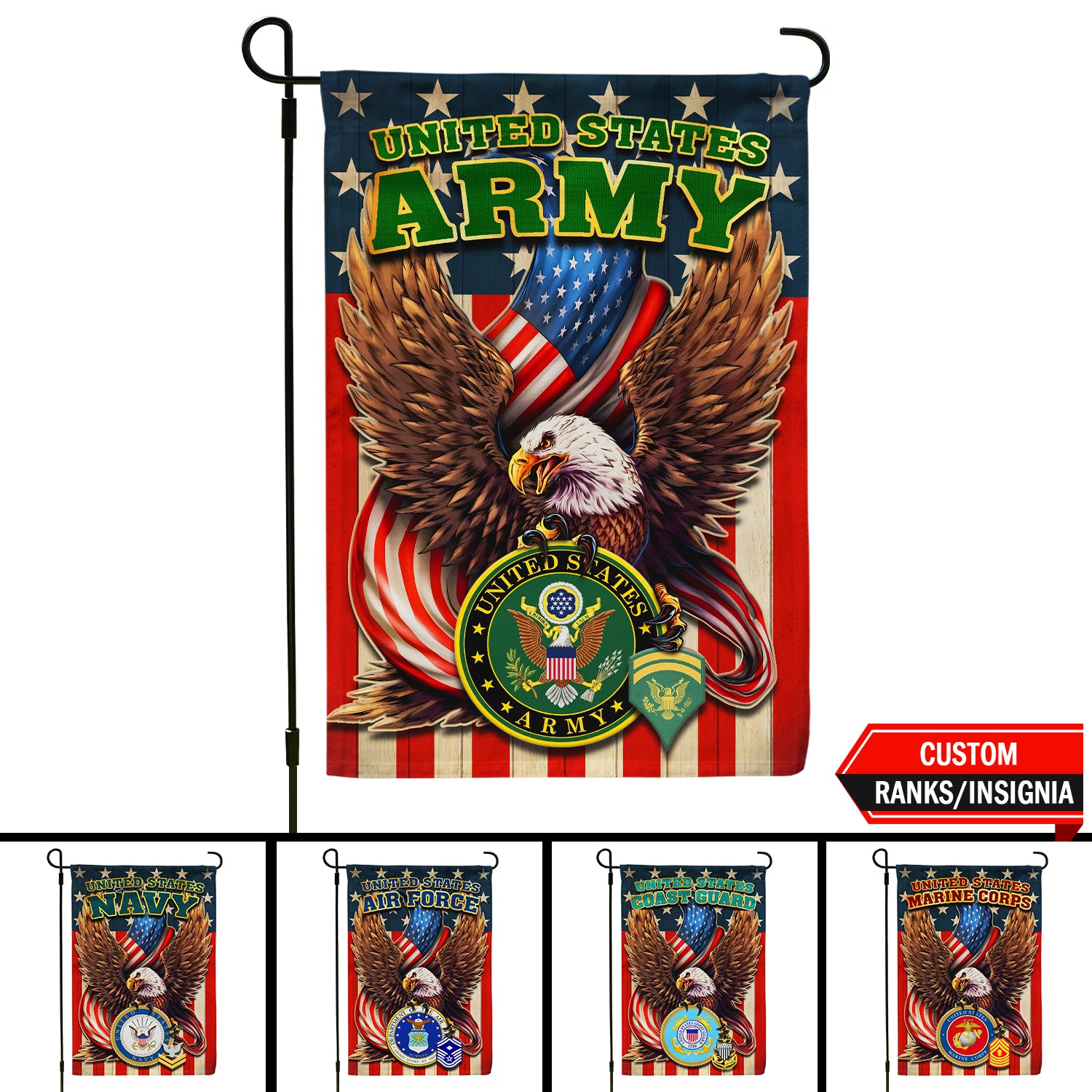 Personalized US Military Logo/Insignia JFLAG04 Garden Flag, House Flag Twin-Side Printing