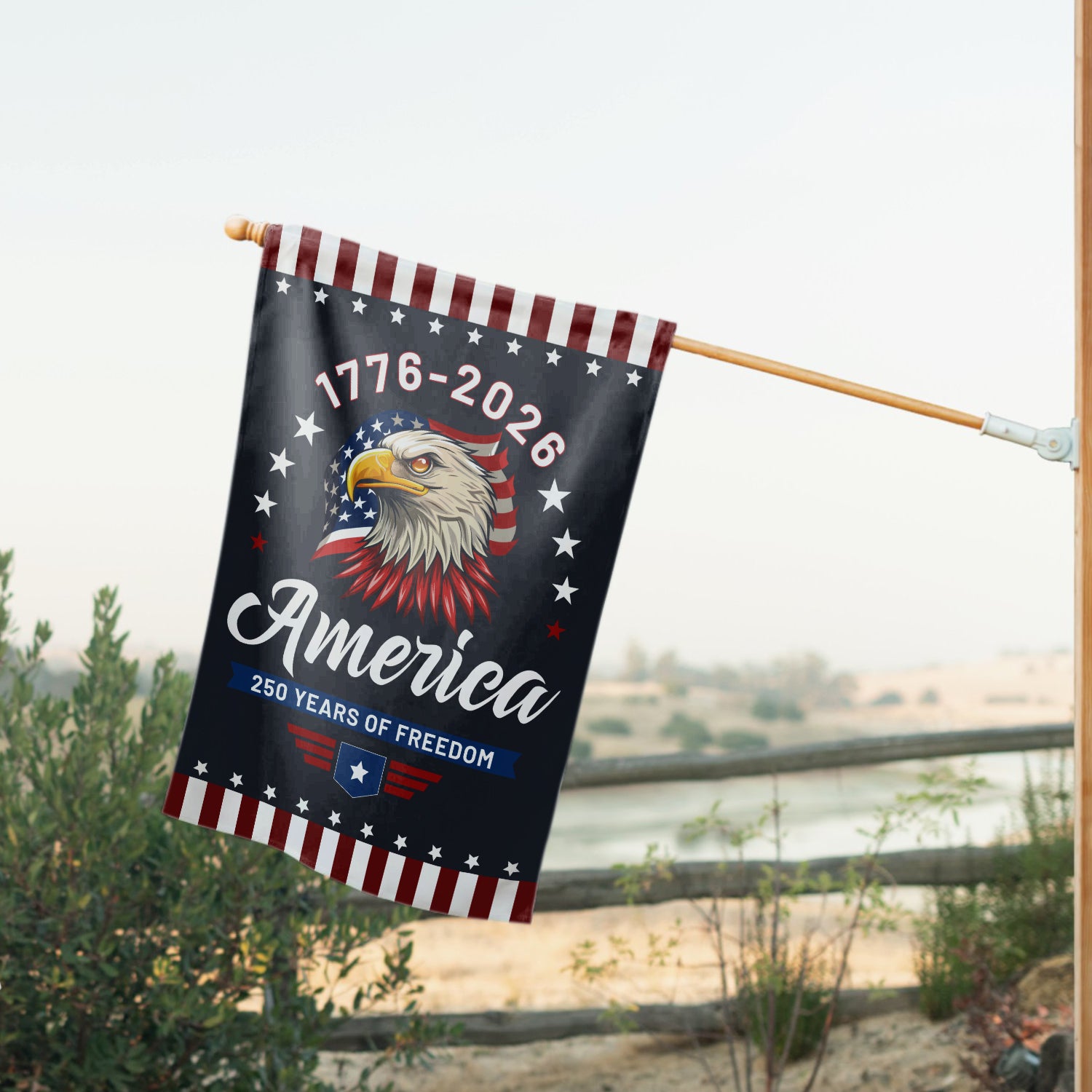 1776-2026 America 250 Years Of Freedom House Flag 28''x40'' Twin-Side Printing