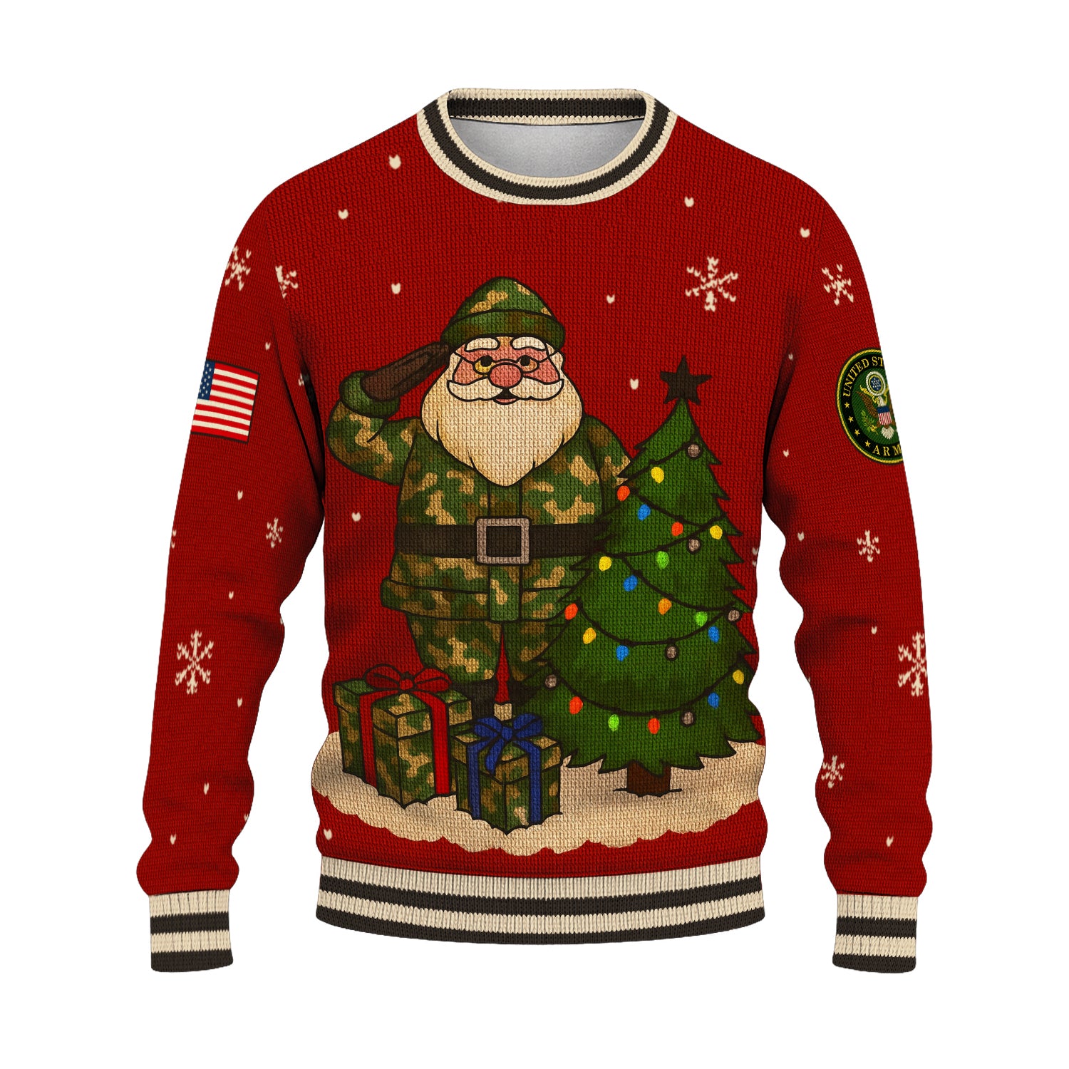 US Army Christmas Tree Christmas Ugly Christmas Sweater