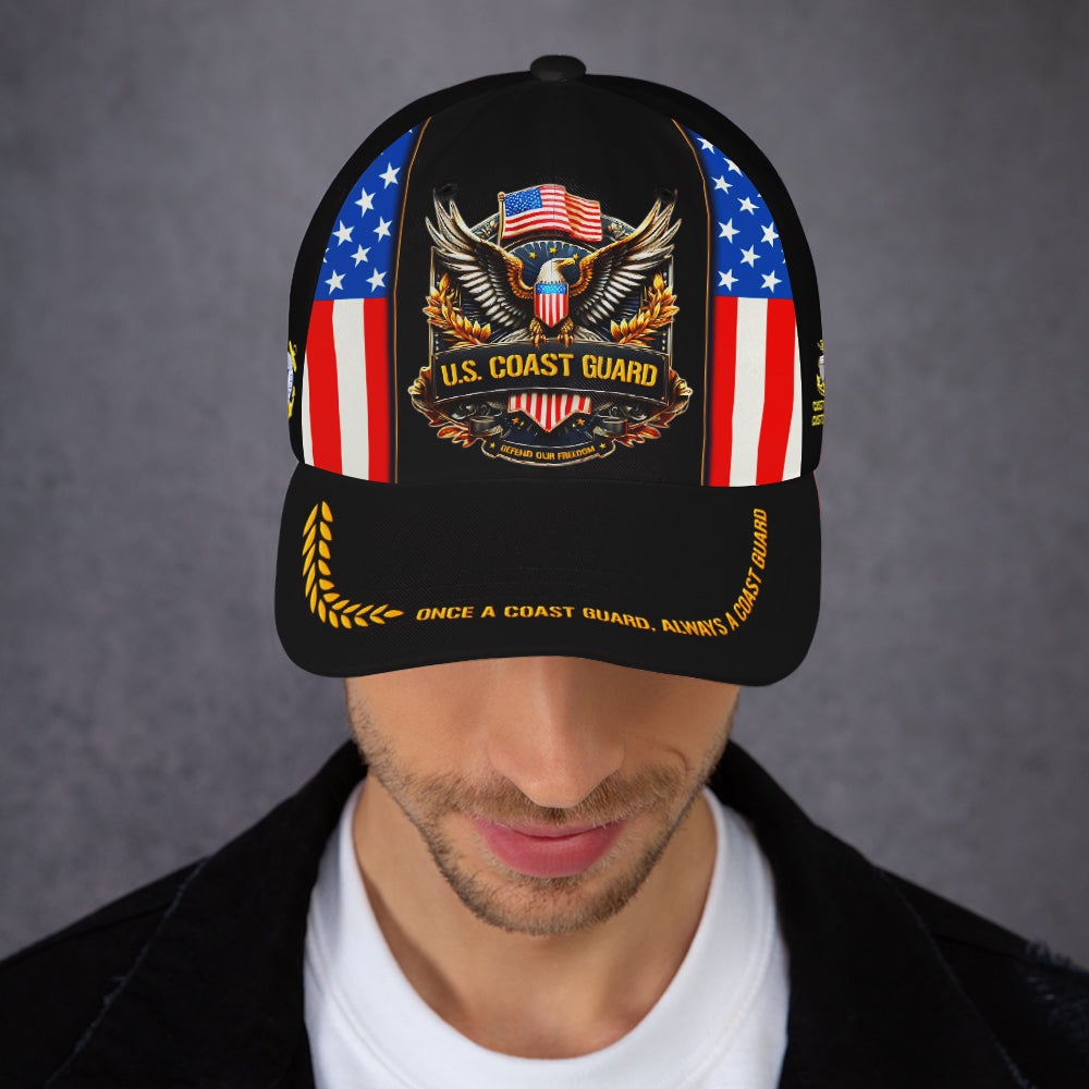 Custom Ranks/Insignia, Personalized Name And Years Served All Over Prints Premium Classic Cap JAOVC12