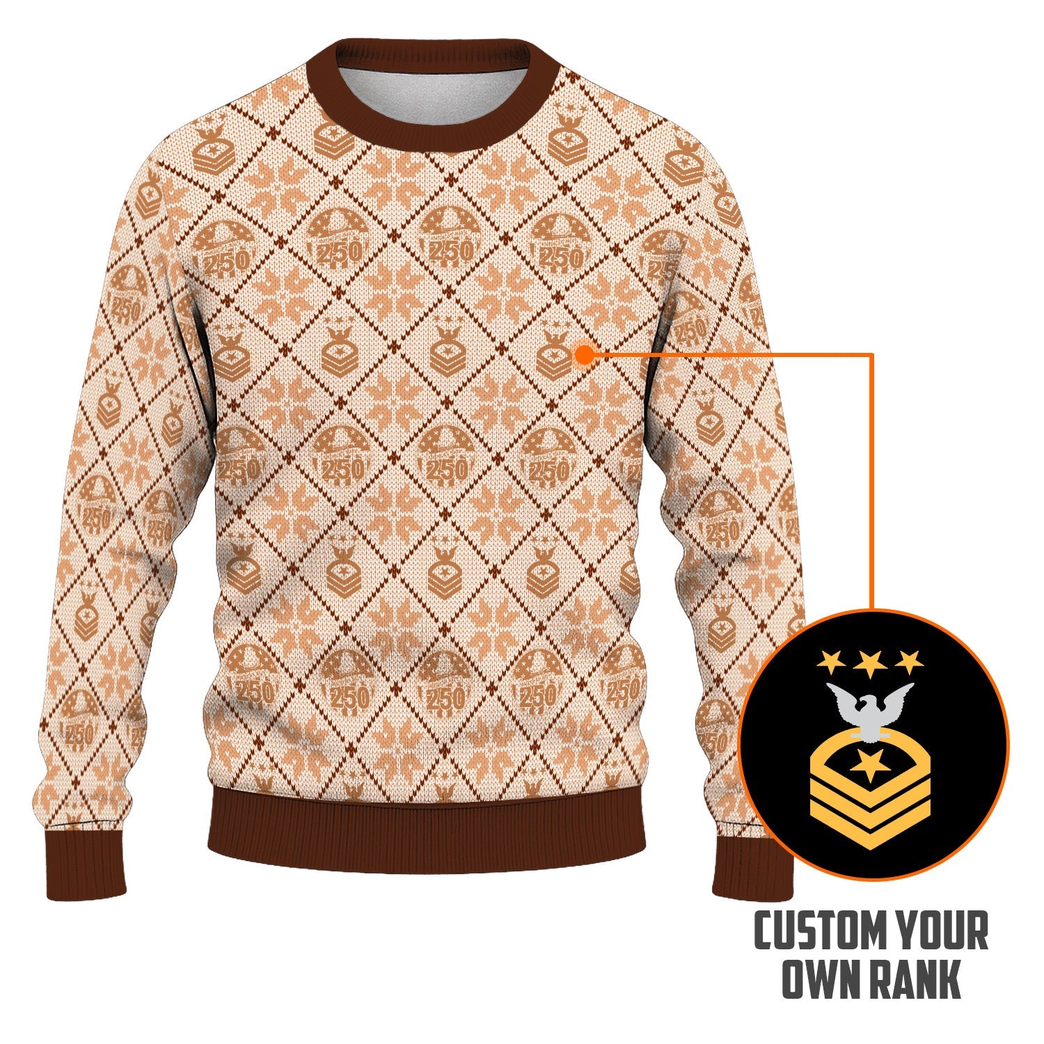 Personalized US Navy Christmas Ugly Sweater TUST07