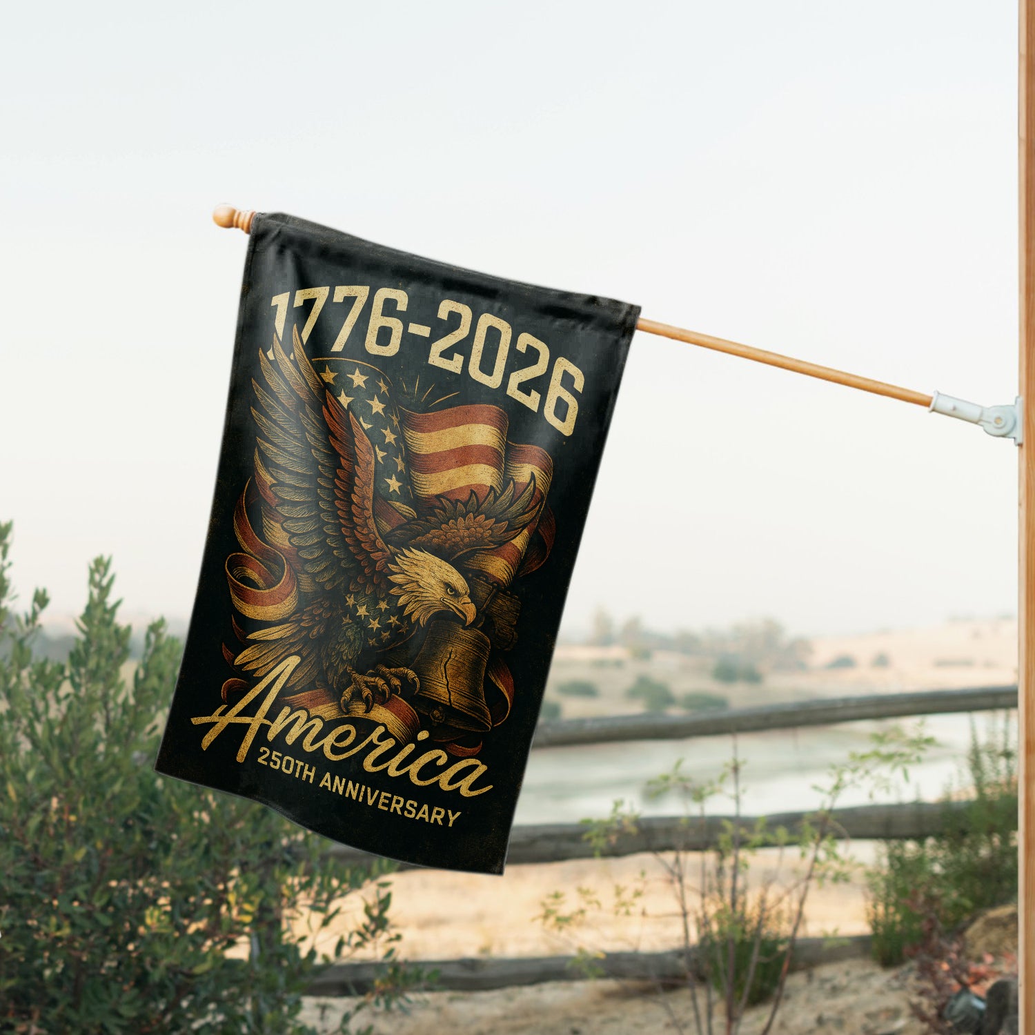 1776 - 2026 America 250th Anniversary House Flag 28''x40'' Twin-Side Printing