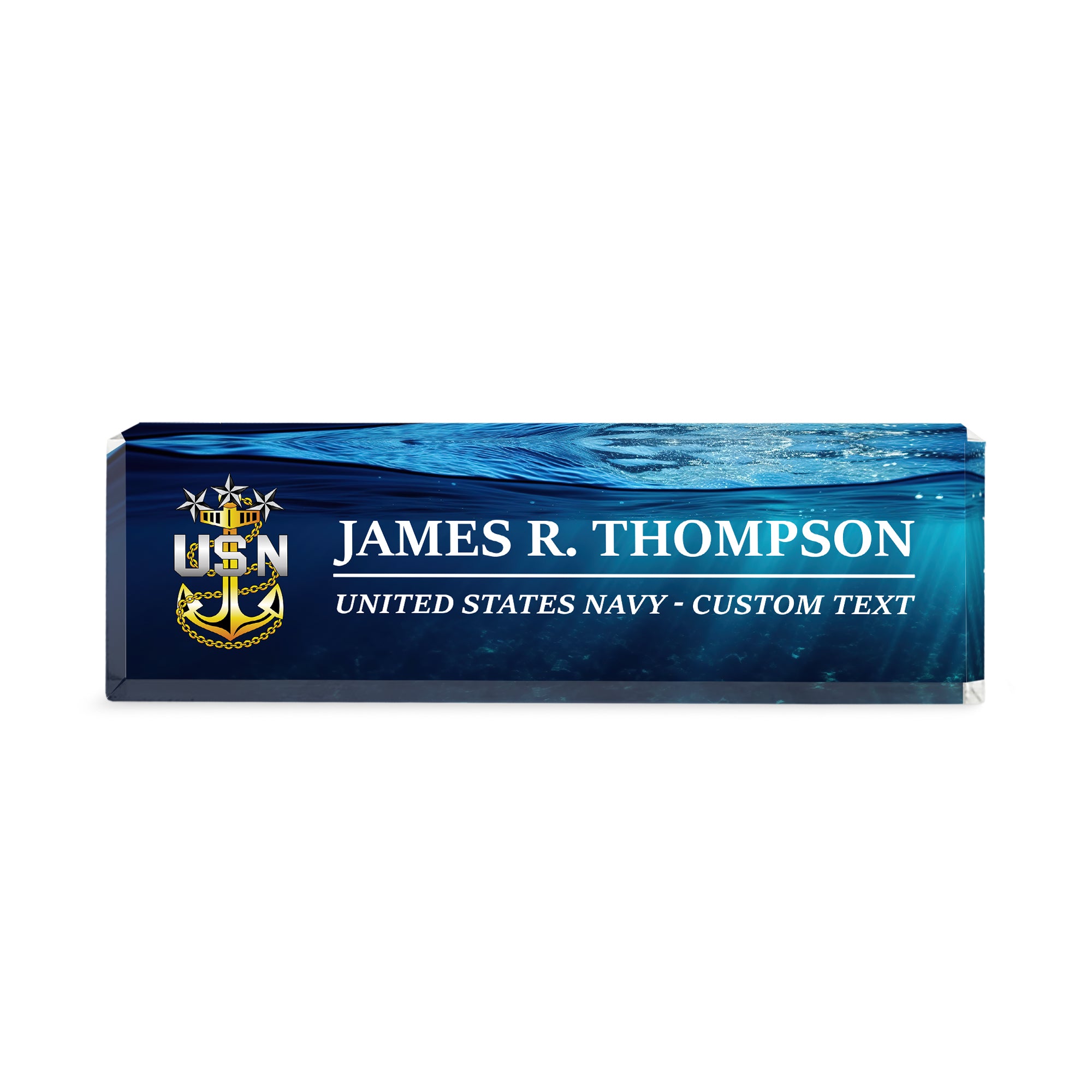US Navy Acrylic Plaque – Personalized Name & Year Gift