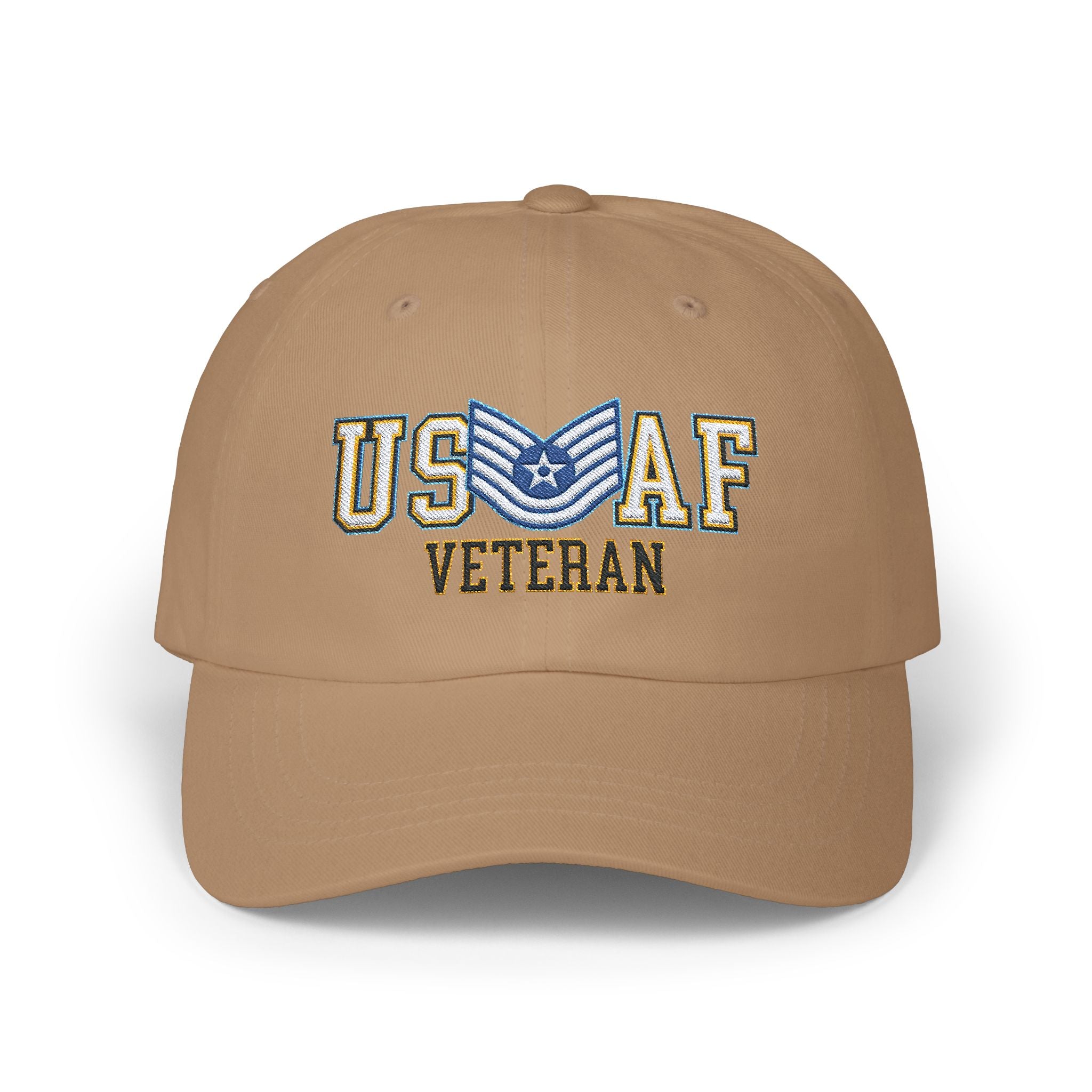 US Air Force E-6 Technical Sergeant TSgt Veteran Embroidered Classic Dad Cap