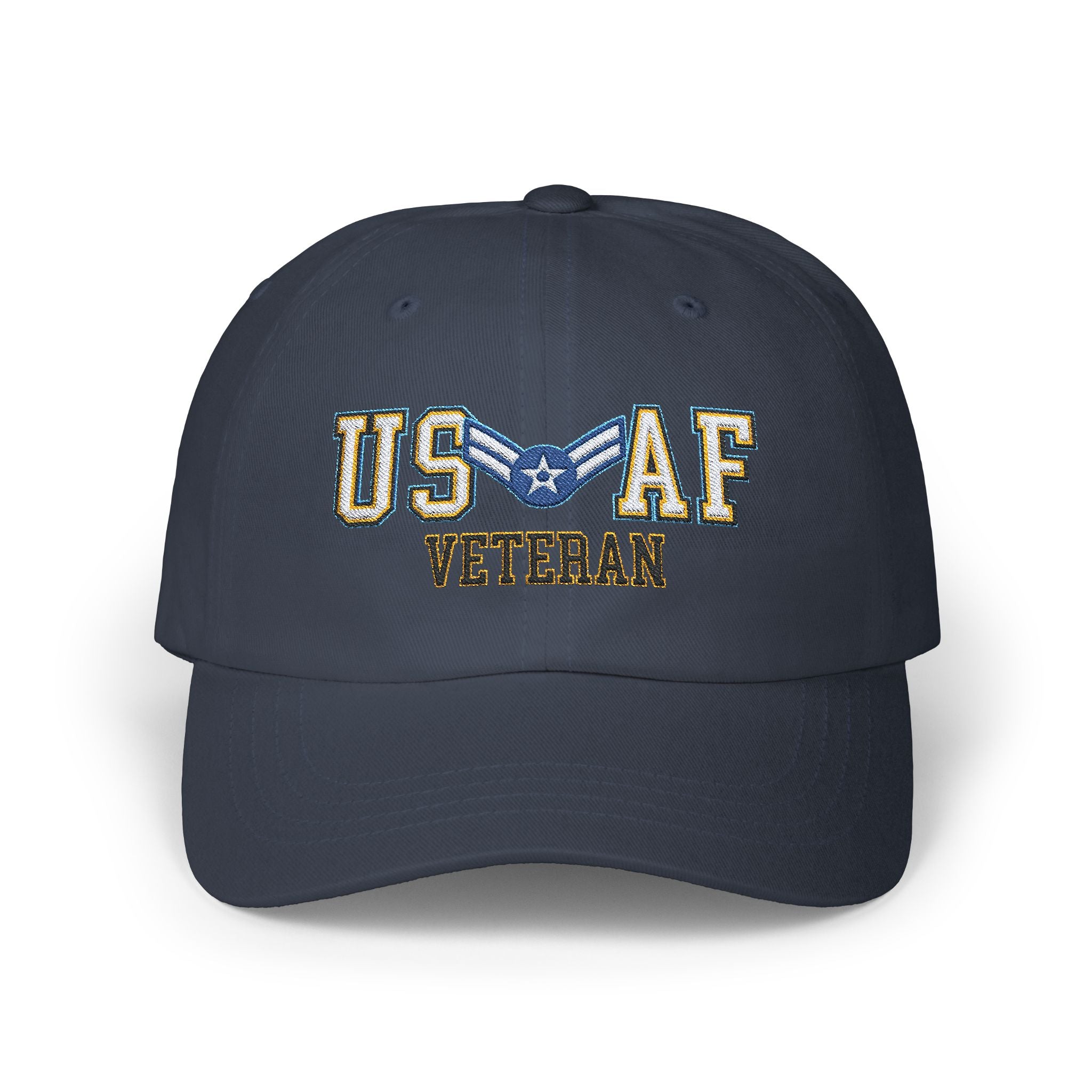 US Air Force E-3 Airman First Class A1C E3 Ranks Enlisted Airman Veteran Embroidered Classic Dad Cap