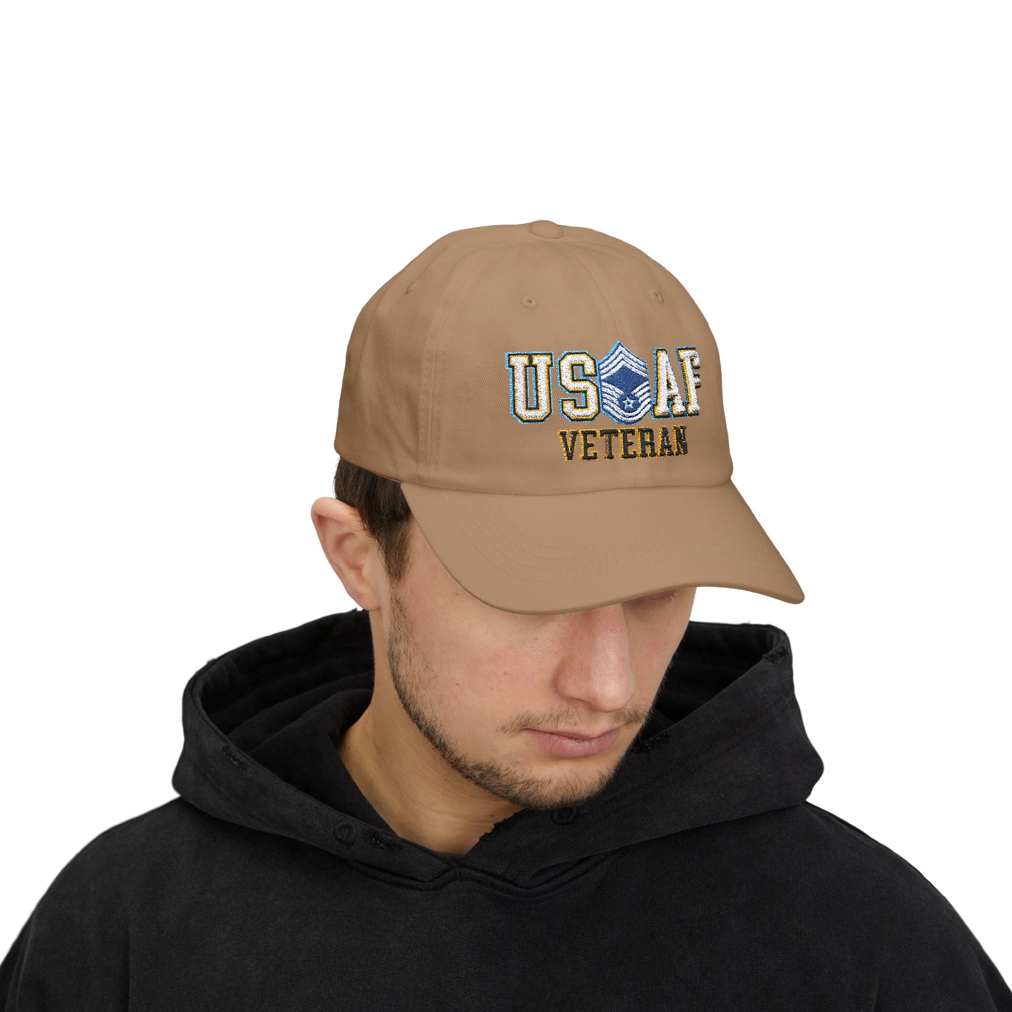 US Air Force E-9 Chief Master Sergeant CMSgt Veteran Embroidered Classic Dad Cap