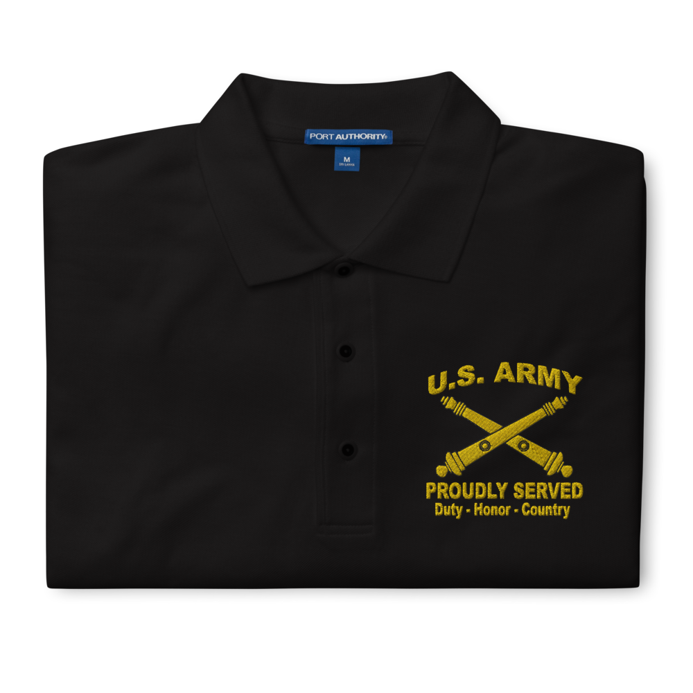 Custom US Army Ranks, Insignia Core Values Embroidered Port Authority Polo Shirt