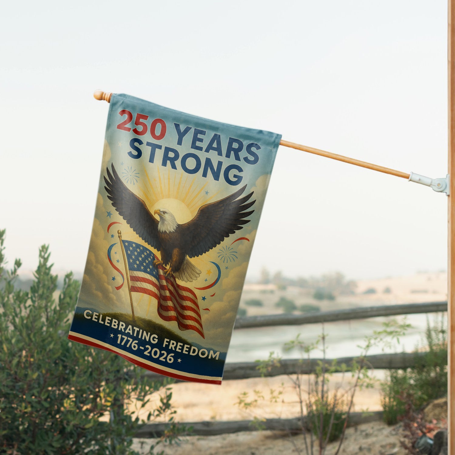 250 Years Strong House Flag 28''x40'' Twin-Side Printing