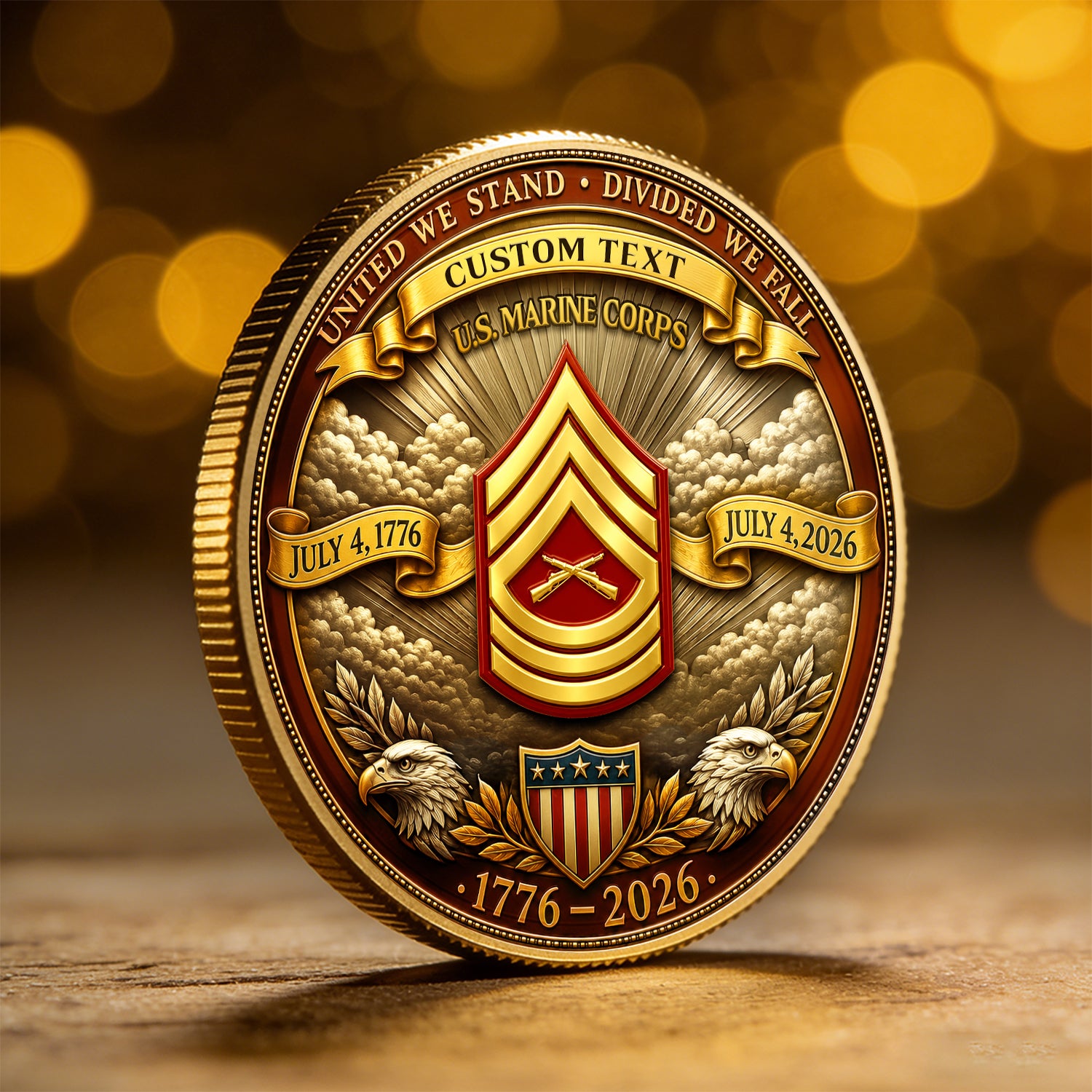 Custom U.S. Marine Corps 250th Anniversary Challenge Coin
