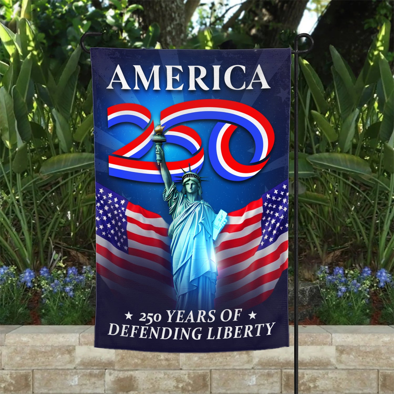 America 250 Year Of Defending Liberty Garden Flag 12''x18'' Twin-Side Printing