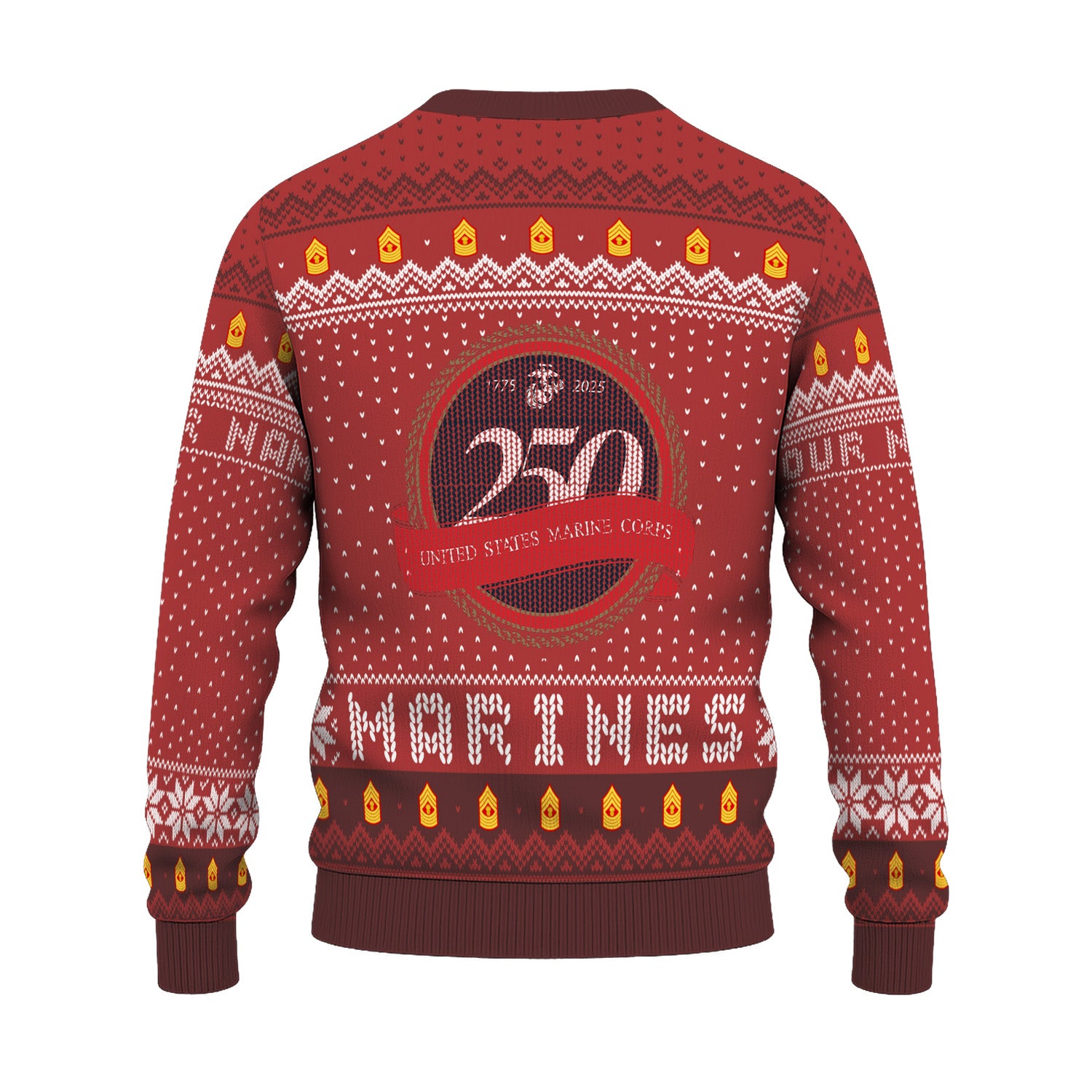 Custom Ranks And Text USMC Ugly Christmas Sweater for Women Men TUST04
