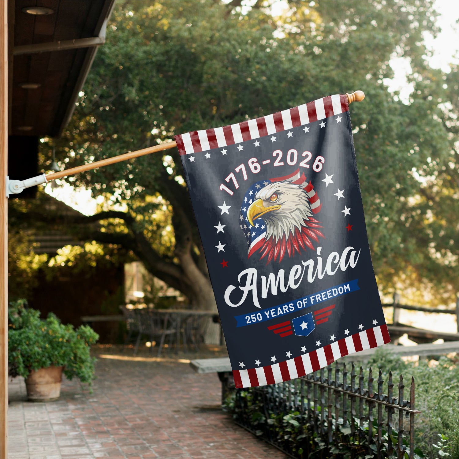 1776-2026 America 250 Years Of Freedom House Flag 28''x40'' Twin-Side Printing