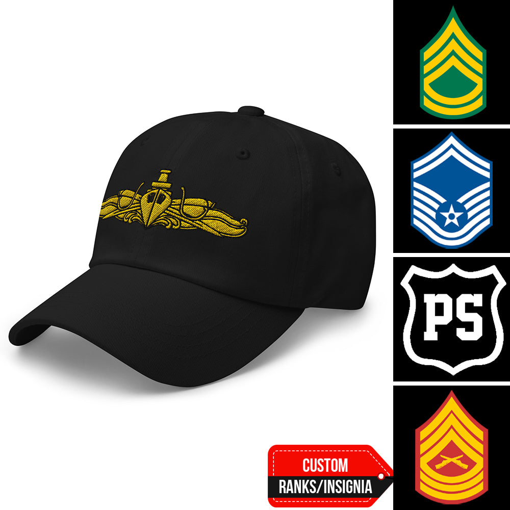 Custom US Military Ranks/Insignia Embroidered Dad Hat