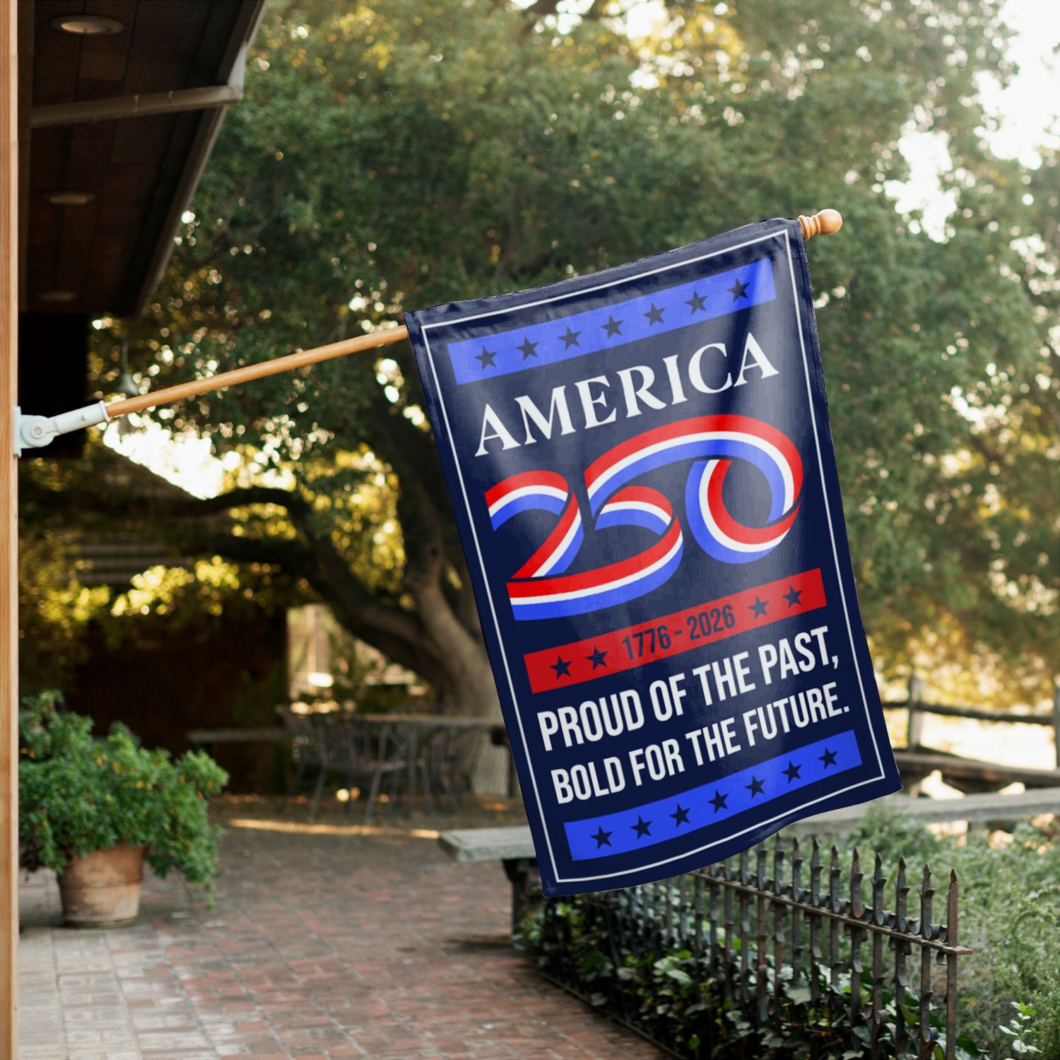 America 250 1776 - 2026 Proud Of The Past House Flag 28''x40'' Twin-Side Printing
