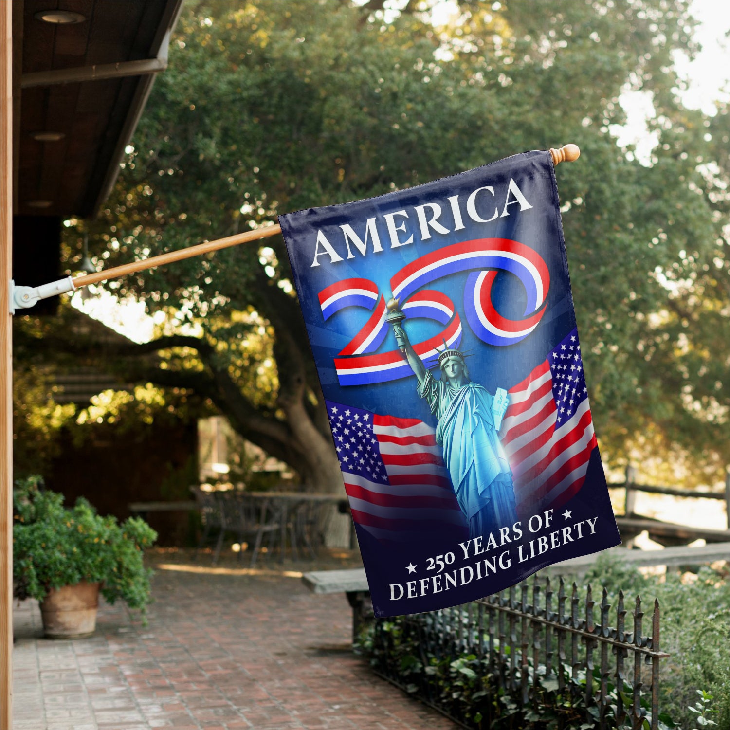 America 250 Year Of Defending Liberty House Flag 28''x40'' Twin-Side Printing